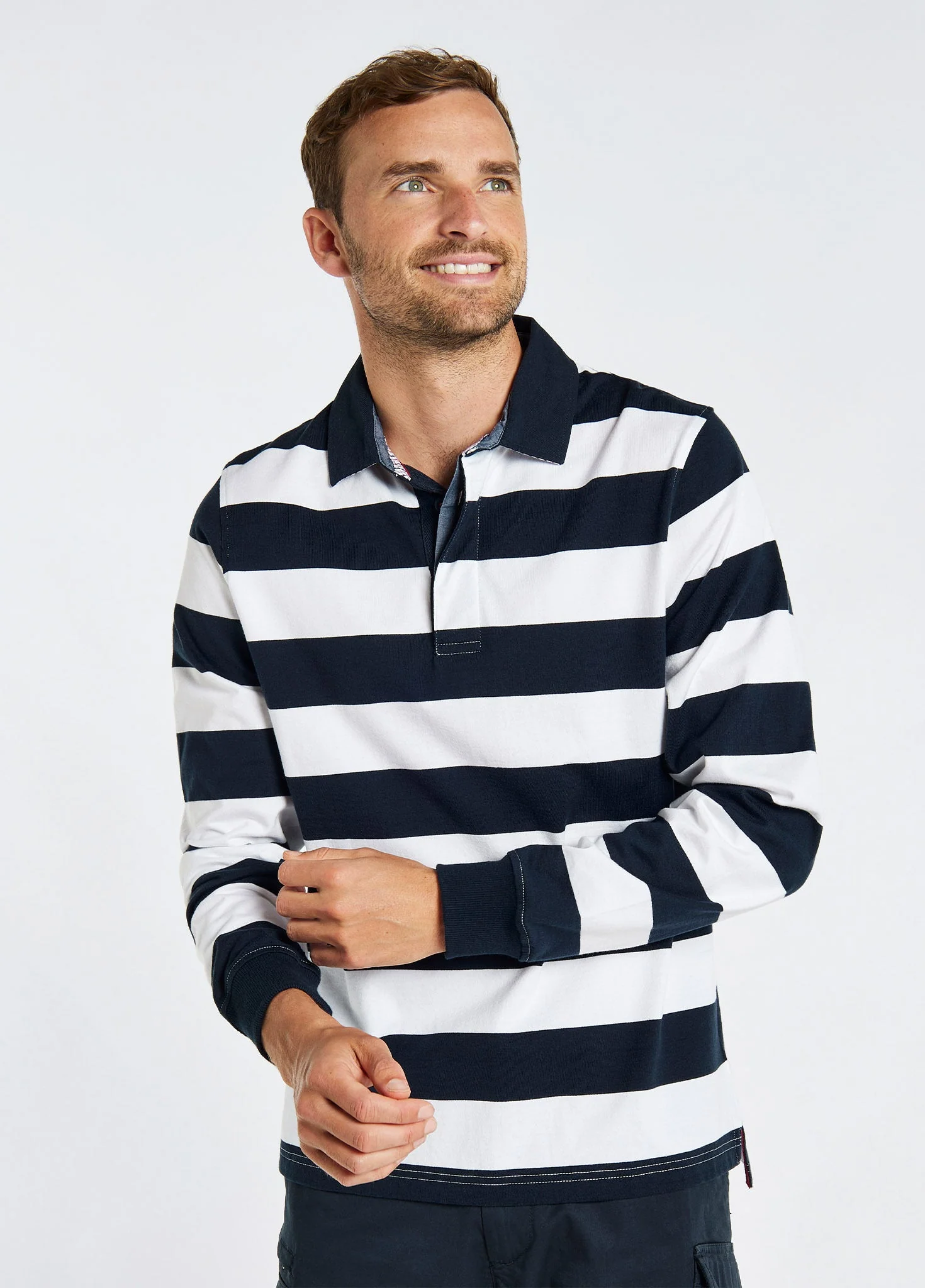 Goresbridge Men's Rugby top - Navy Multi