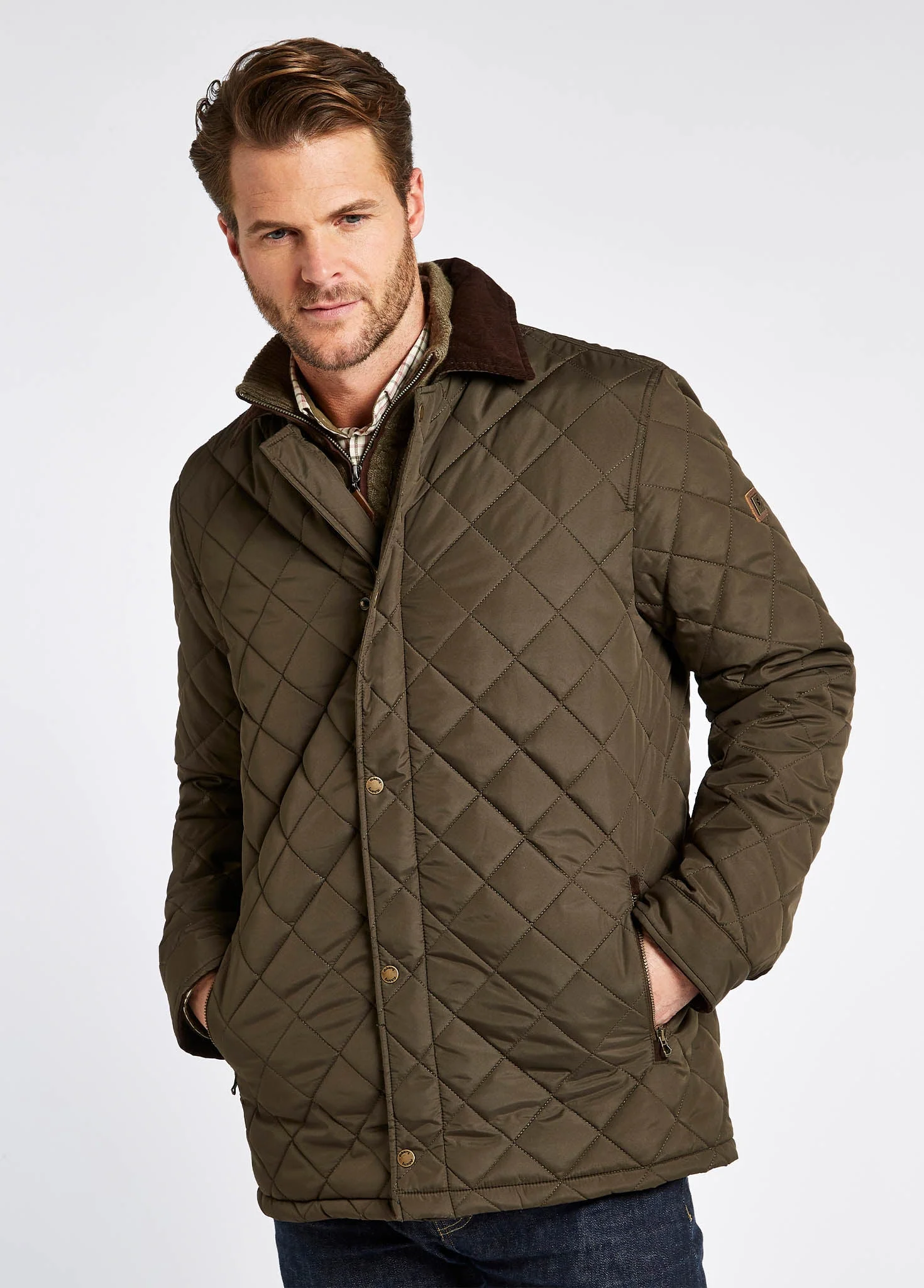 Mountusher Men's Quilted Jacket - Olive
