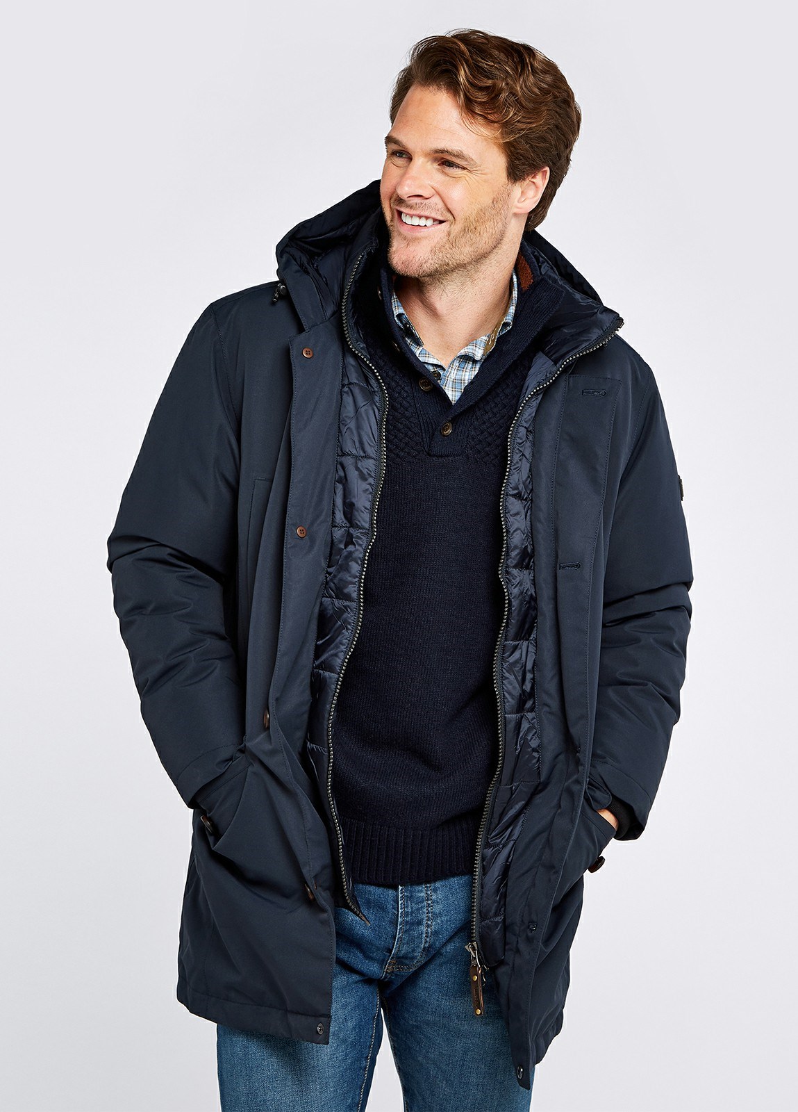 Dubarry Urlingford Down Parka Men's Jackets Navy