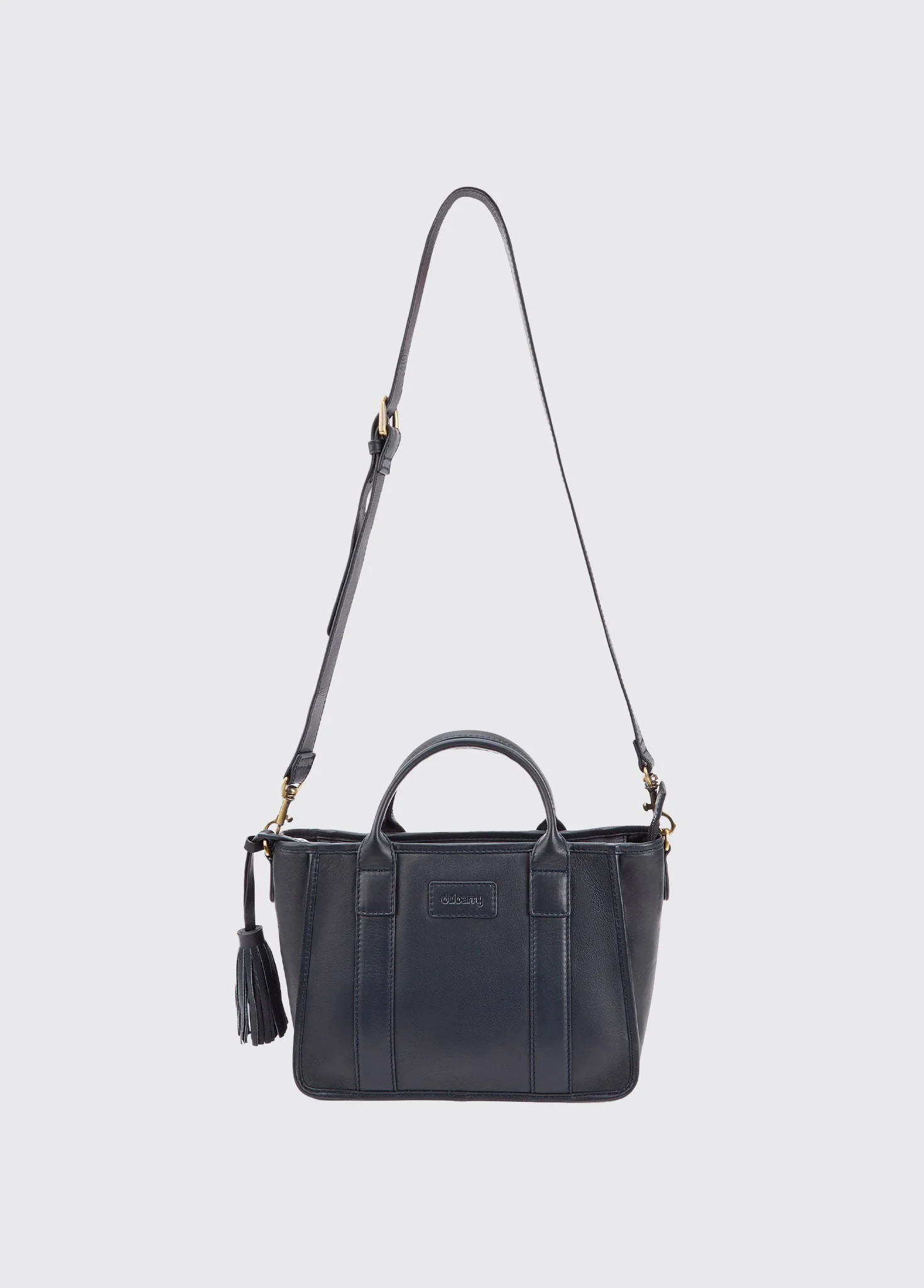 Ramelton Medium size leather handbag - Navy