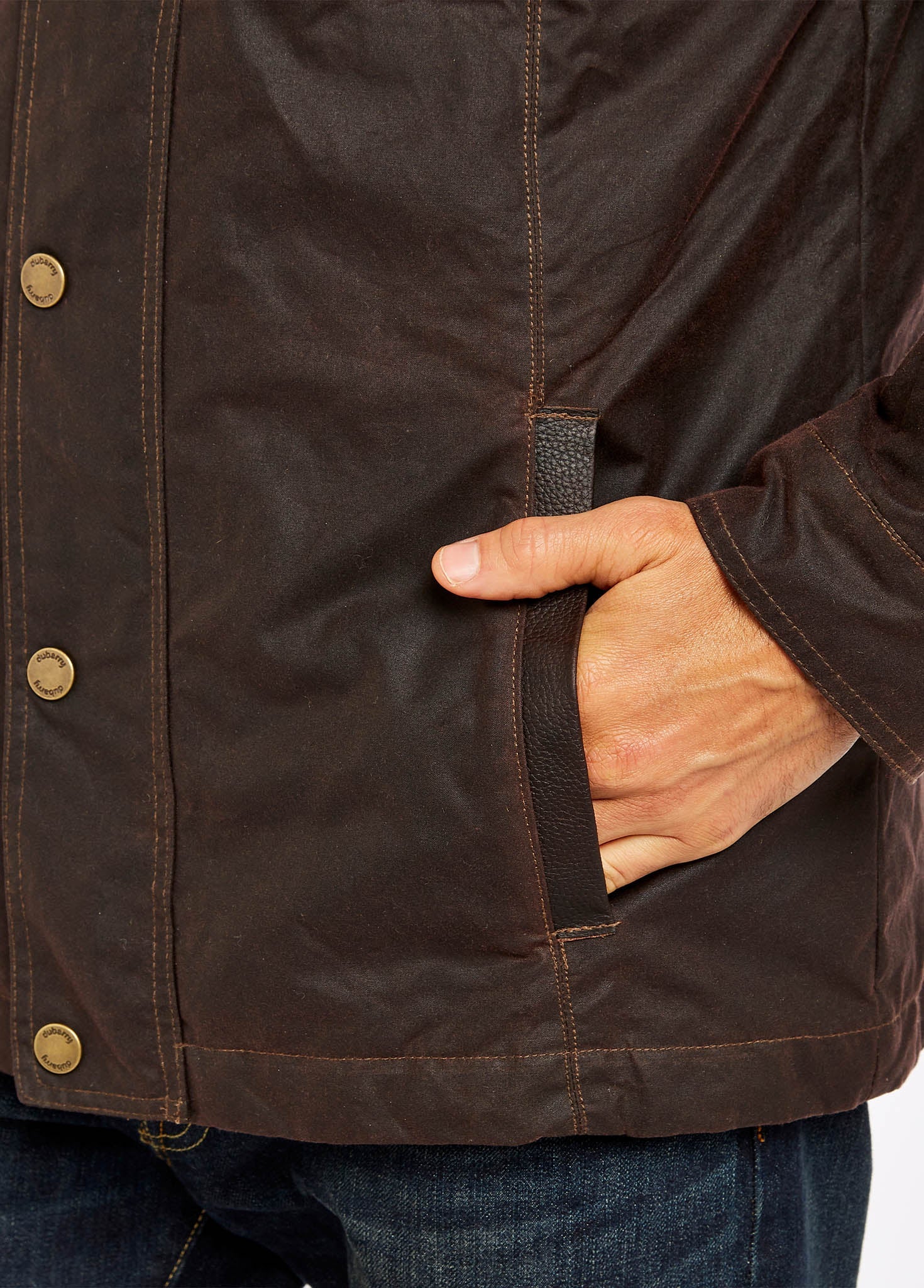Carrickfergus Men's Waxed Cotton Jacket - Java