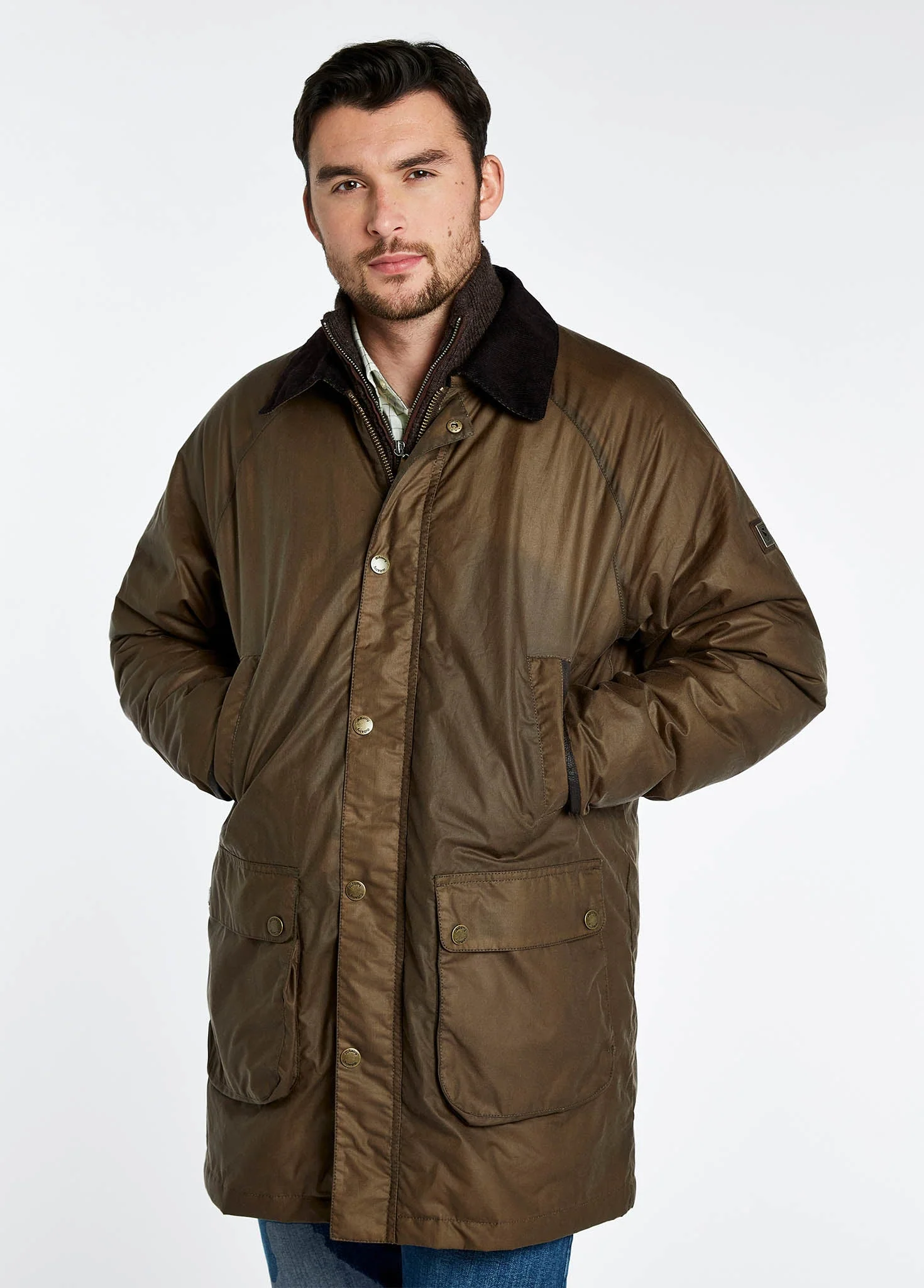 Brunswick Mens Waxed Cotton Jacket - Ginger
