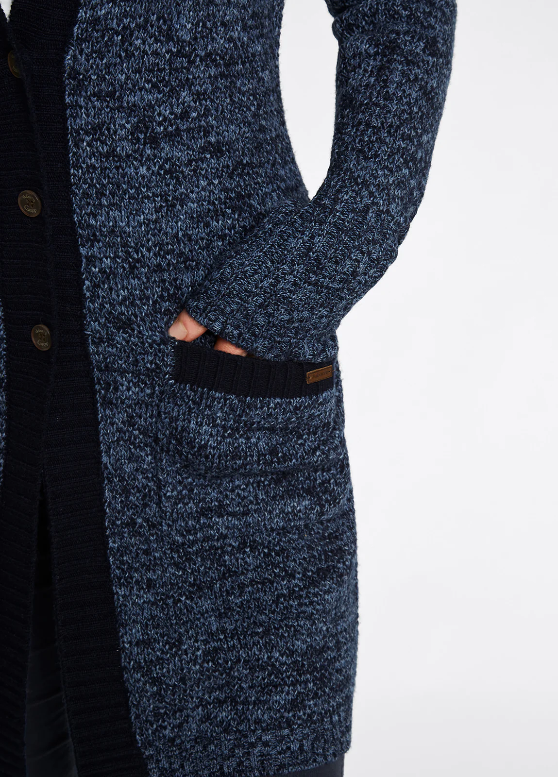Hanley Ladies' Long Knit Cardigan - Navy - Sample