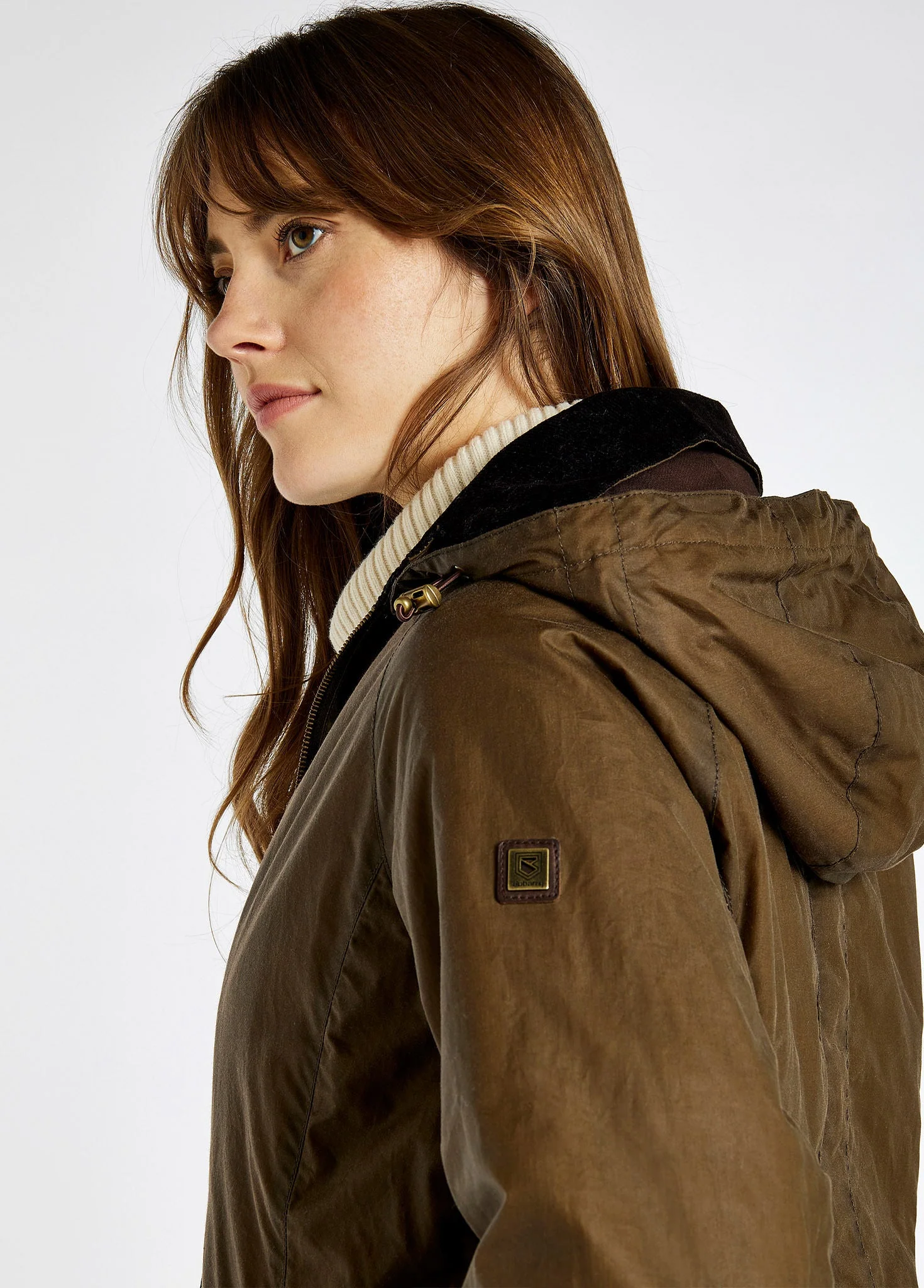 Redington Ladies' Long Waxed Cotton Coat - Ginger