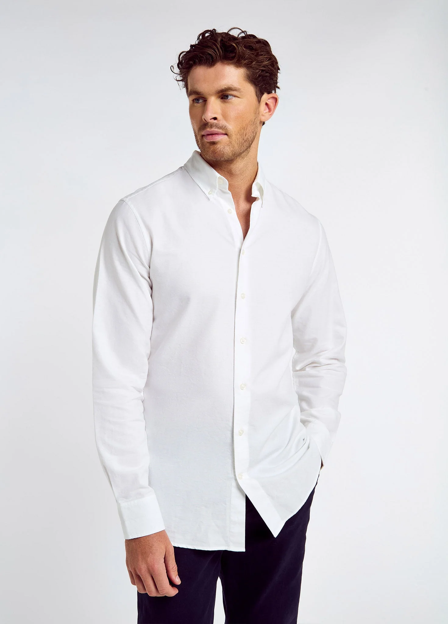Clontarf Men's Oxford shirt - White