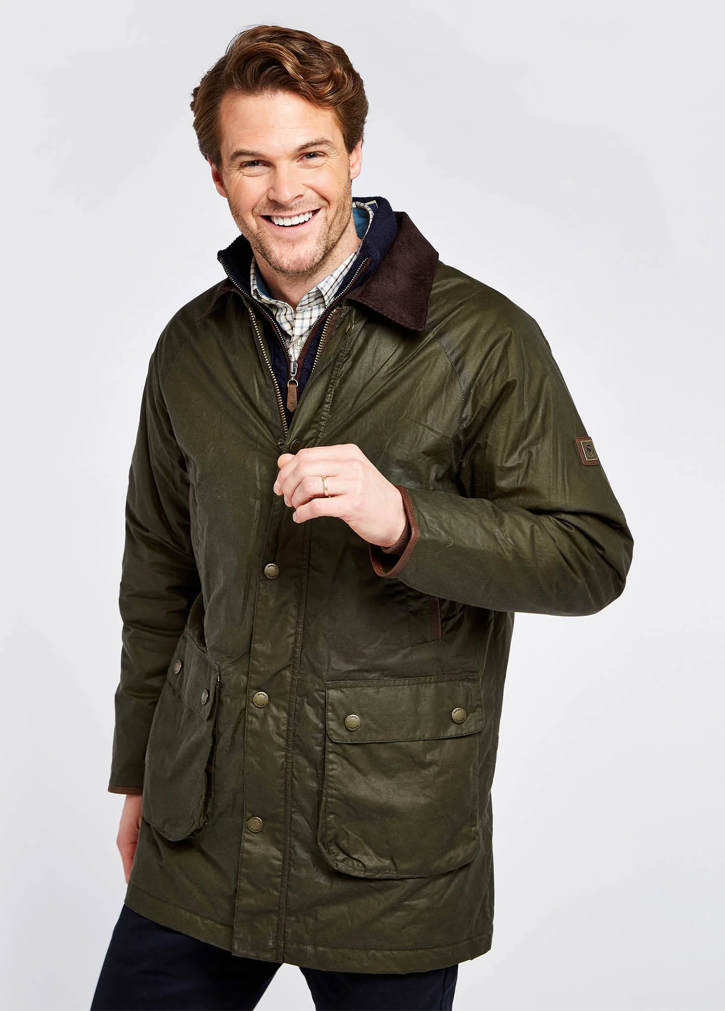 Brunswick Mens Waxed Cotton Jacket - Pine