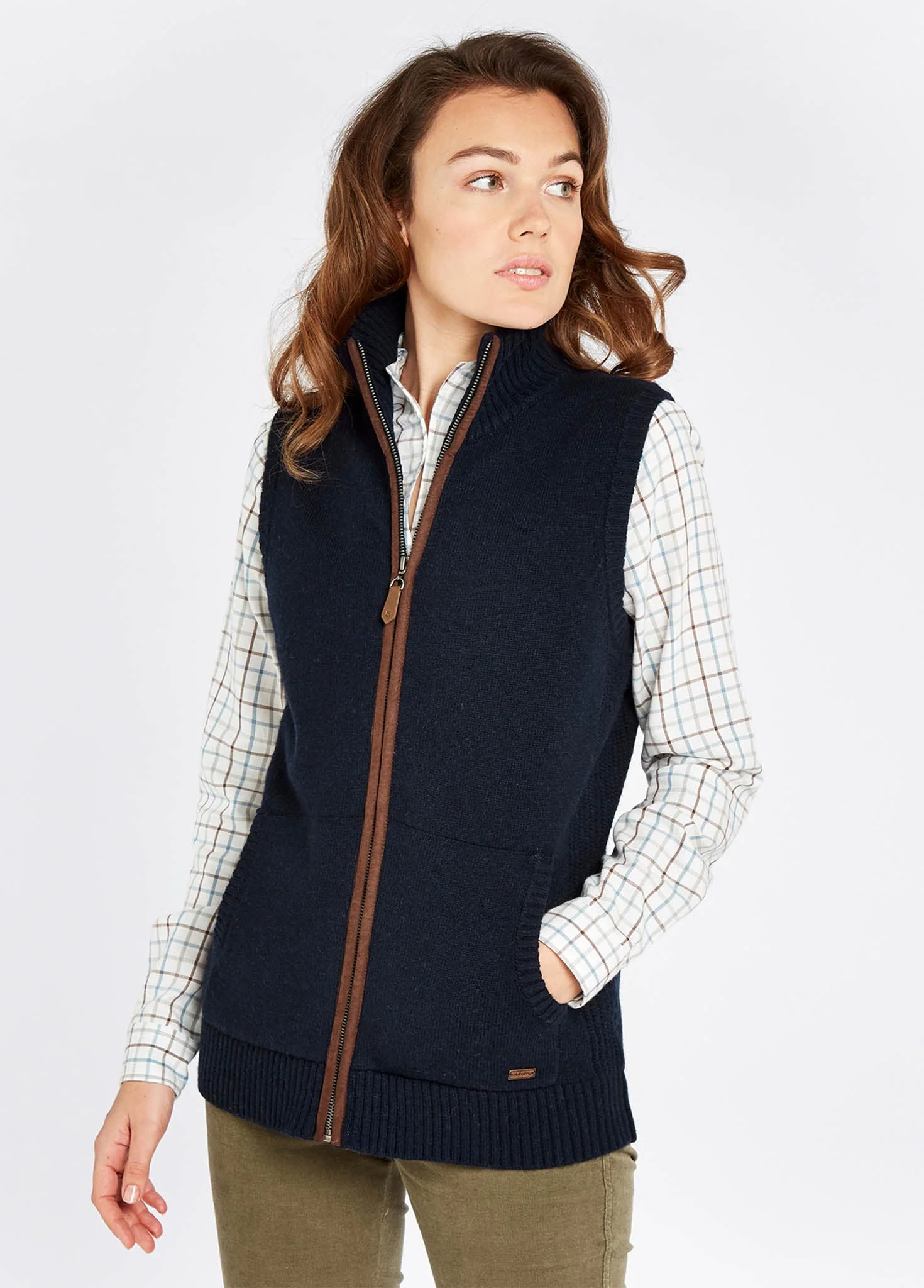 Sheedy Full Zip Sweater Vest - Navy