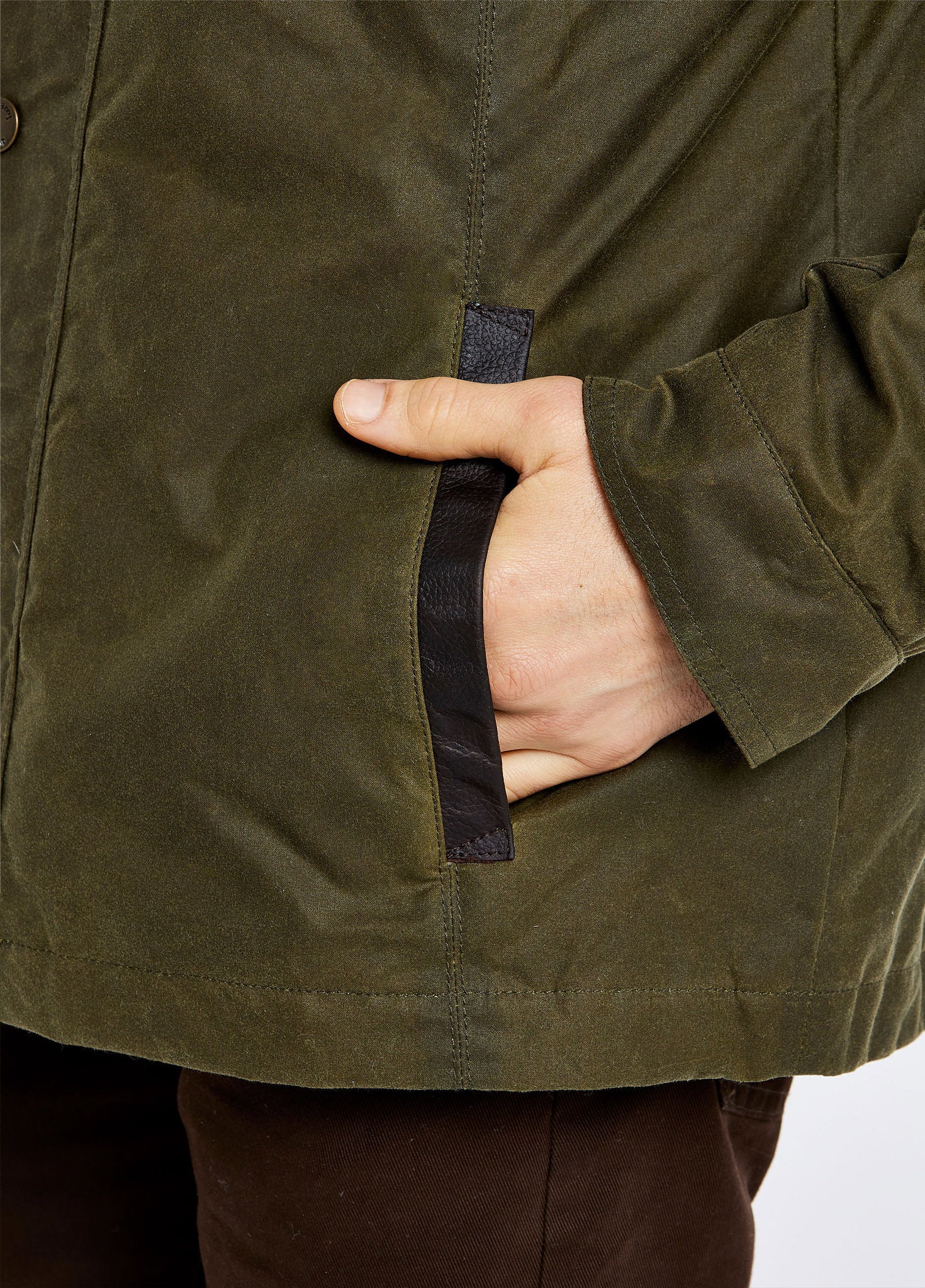 Carrickfergus Men's Waxed Cotton Jacket - Fennel