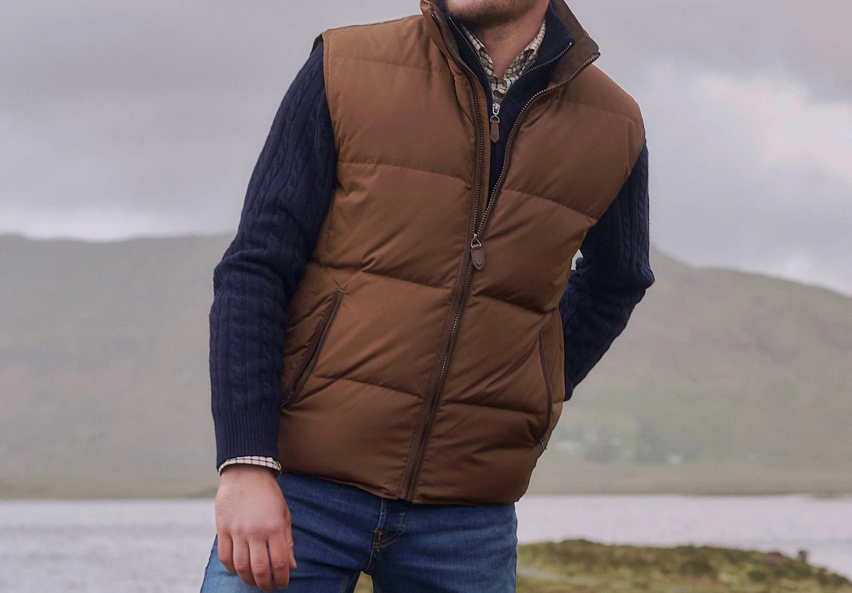 Graystown Men's Down-filled Vest - Walnut