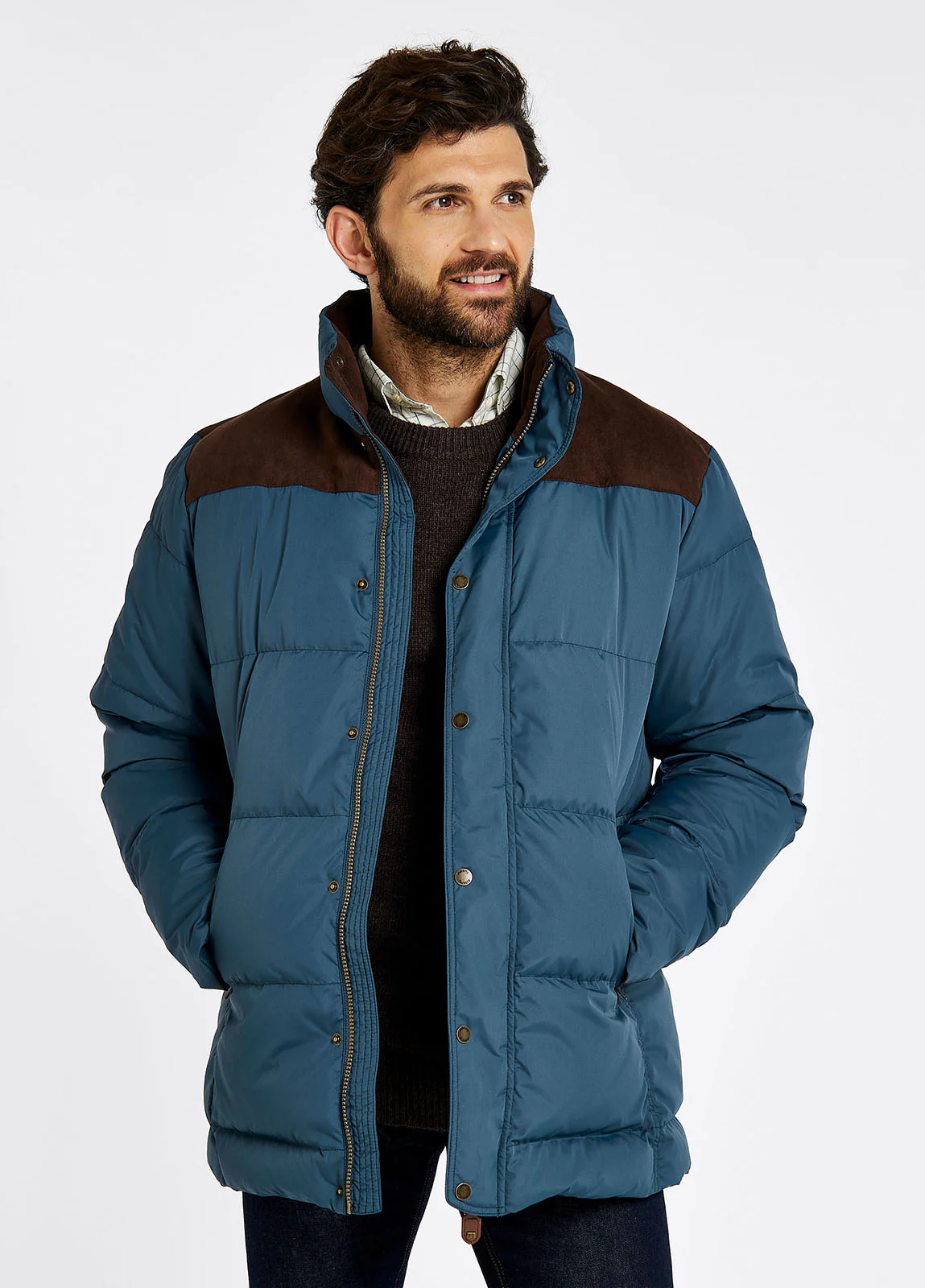 Talbot Men's Down Filled Jacket - Steel - Sample