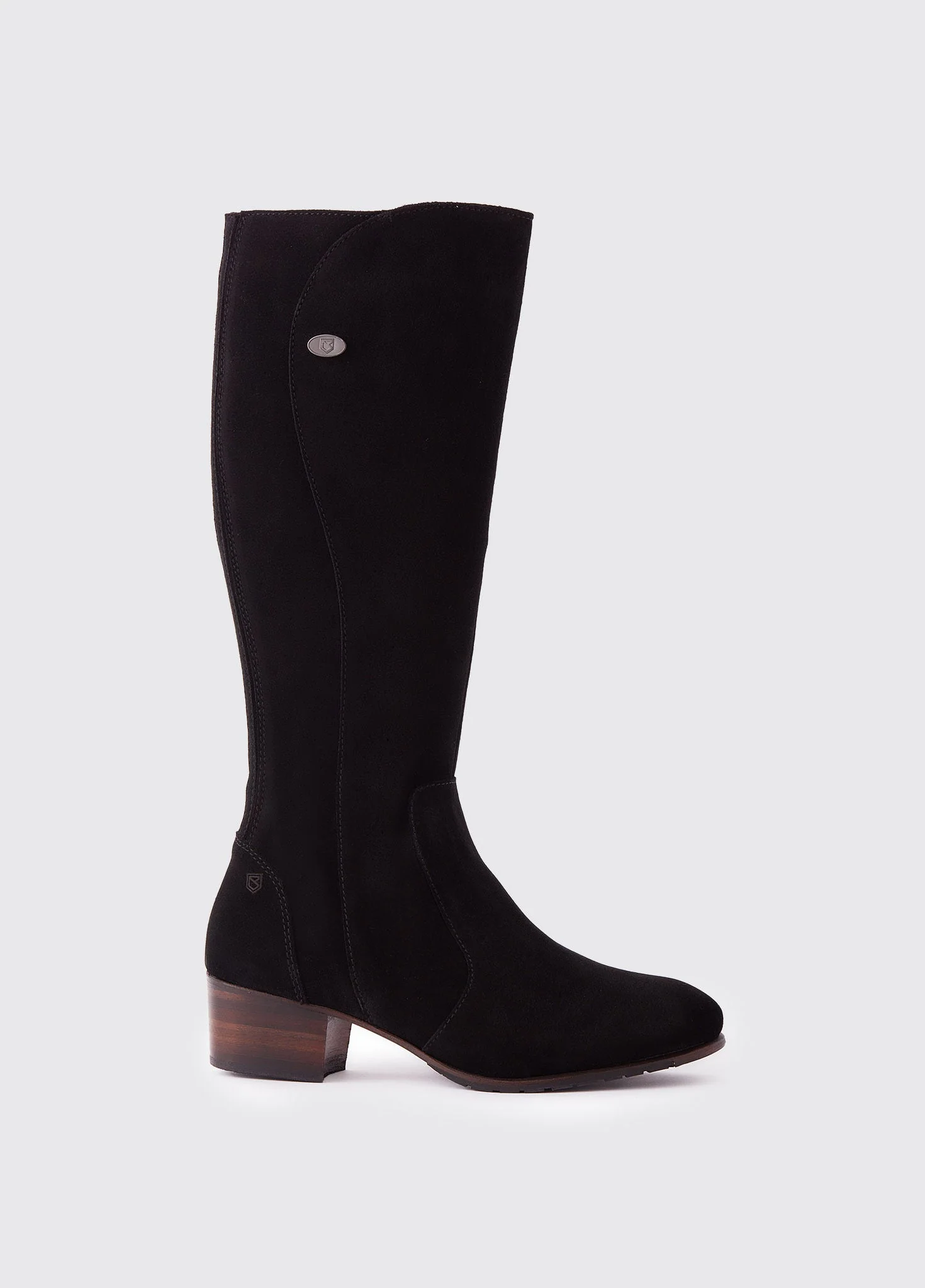 Downpatrick Knee High Suede Boot - Black