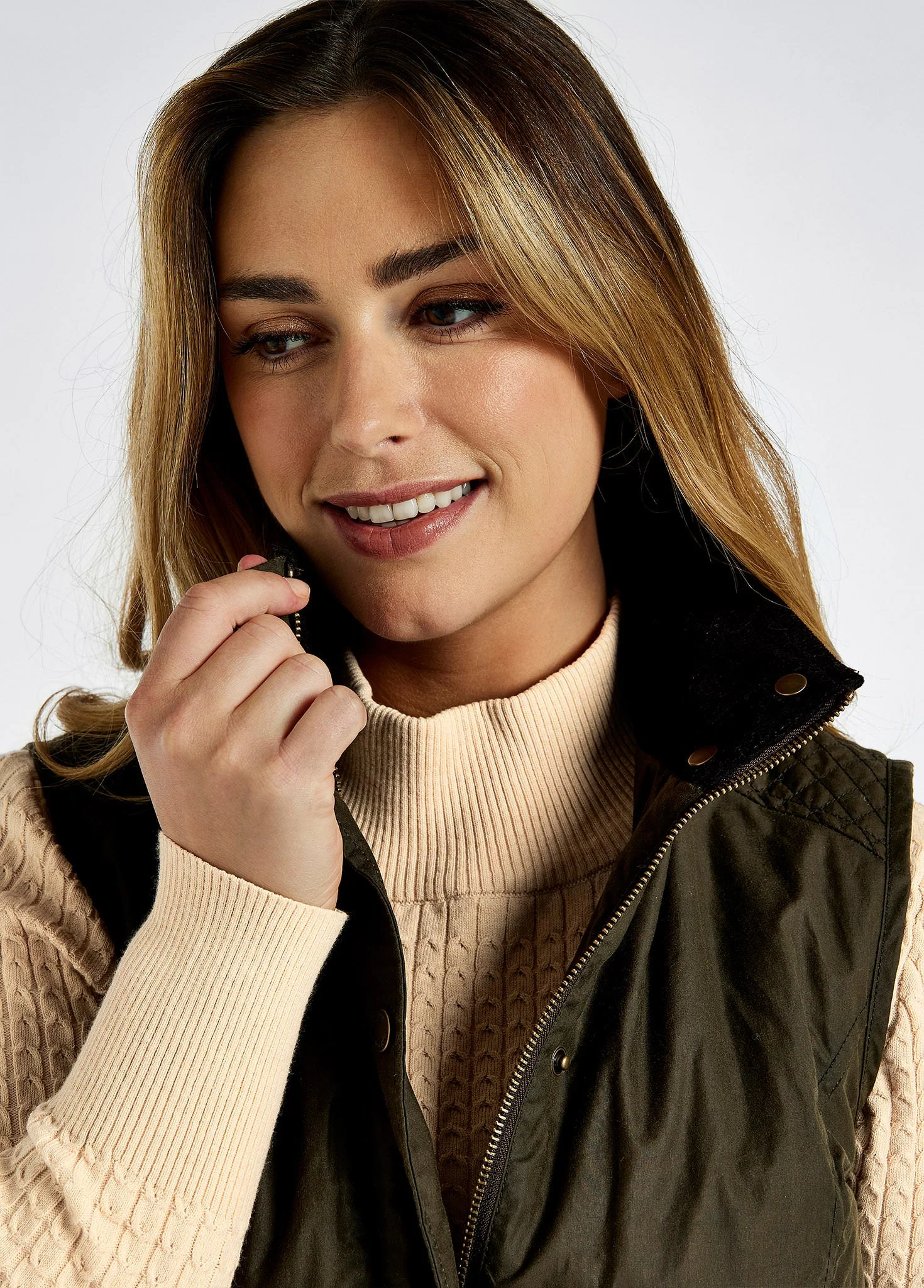 Pakenham Ladies' Waxed Cotton Vest - Pine - EU Size 38