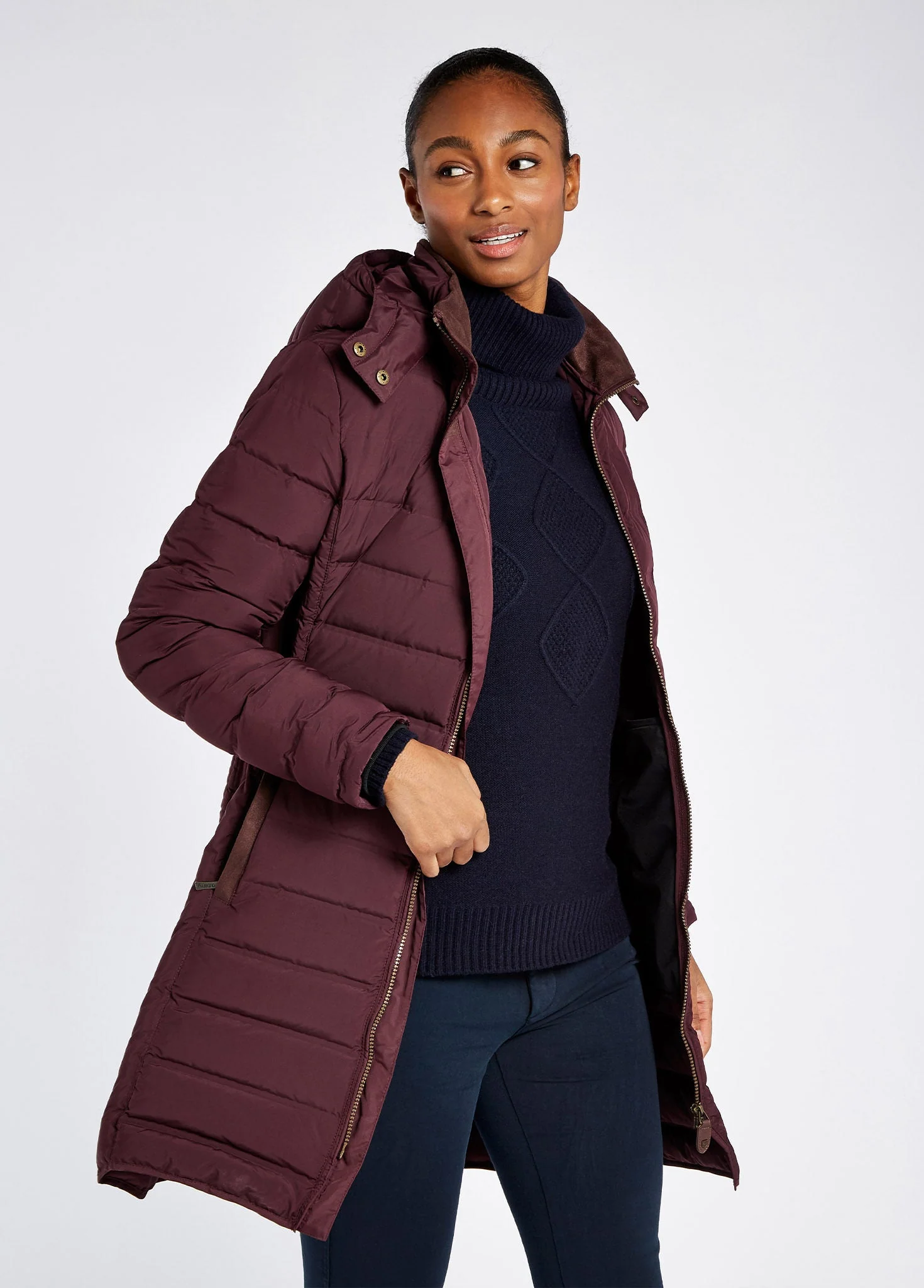 Ballybrophy Quilted Down Jacket - Currant