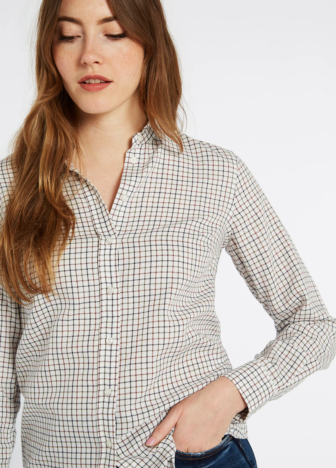 Freesia Ladies' Cotton Shirt - Ox Blood - Sample