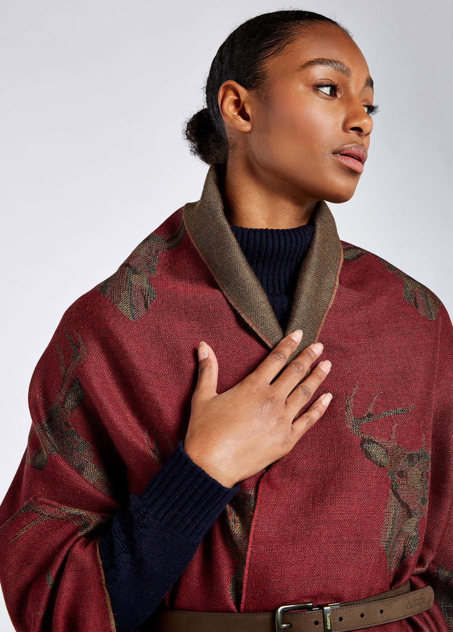 Heatherbell Stole - Cardinal