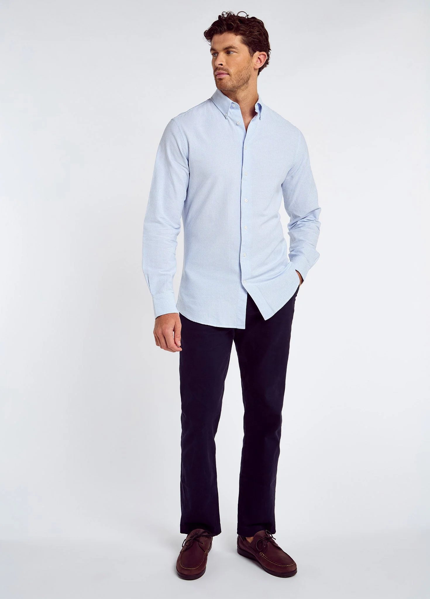 Clontarf Men's Oxford Shirt - Pale Blue