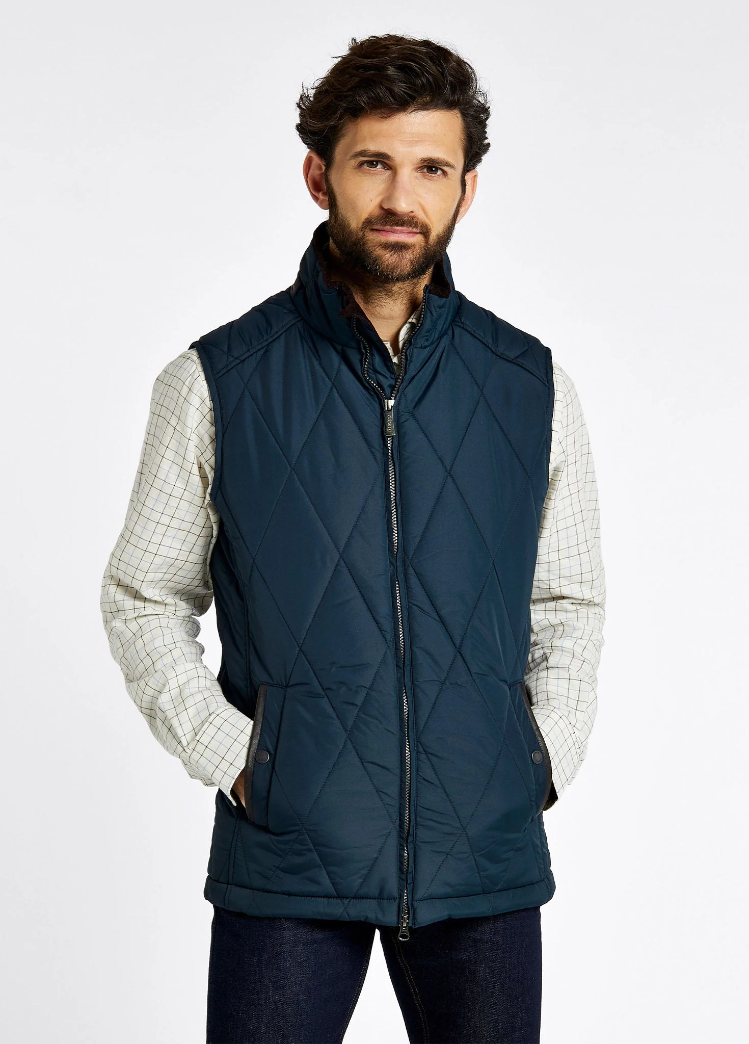 Colamber Men's Quilted Vest - Navy