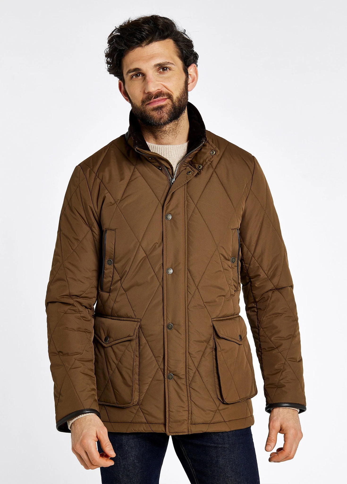 Farmley Men's Quilted Jacket - Bronze