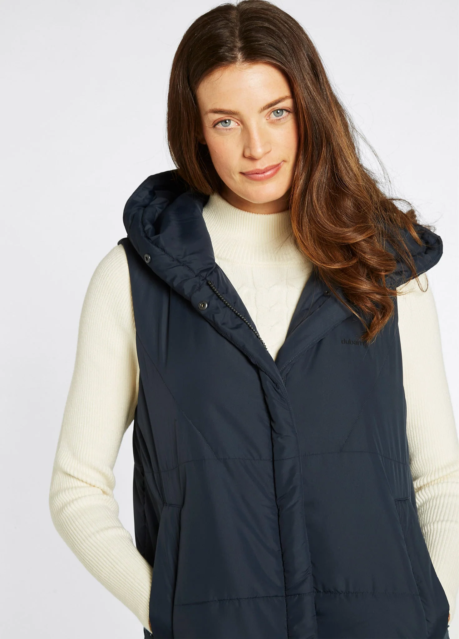 Ryan Women's Hooded Vest - Navy