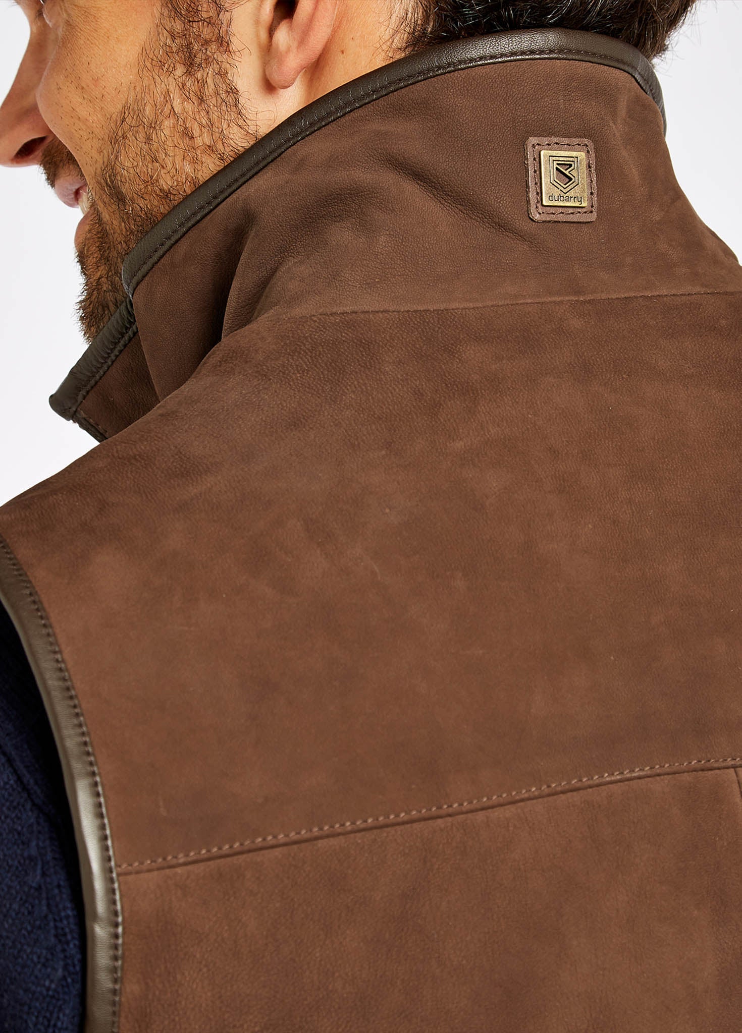 Dunhill Men's Leather Vest - Walnut