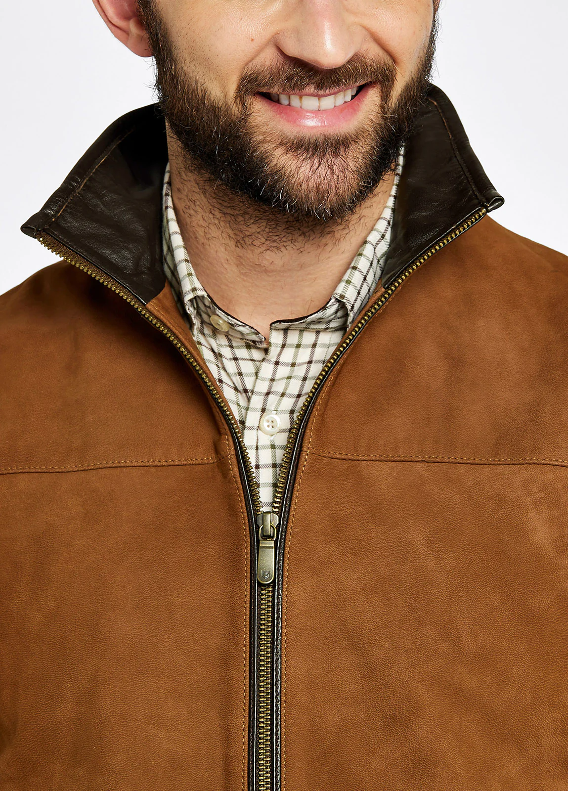 Dunhill Men's Leather Vest - Tan