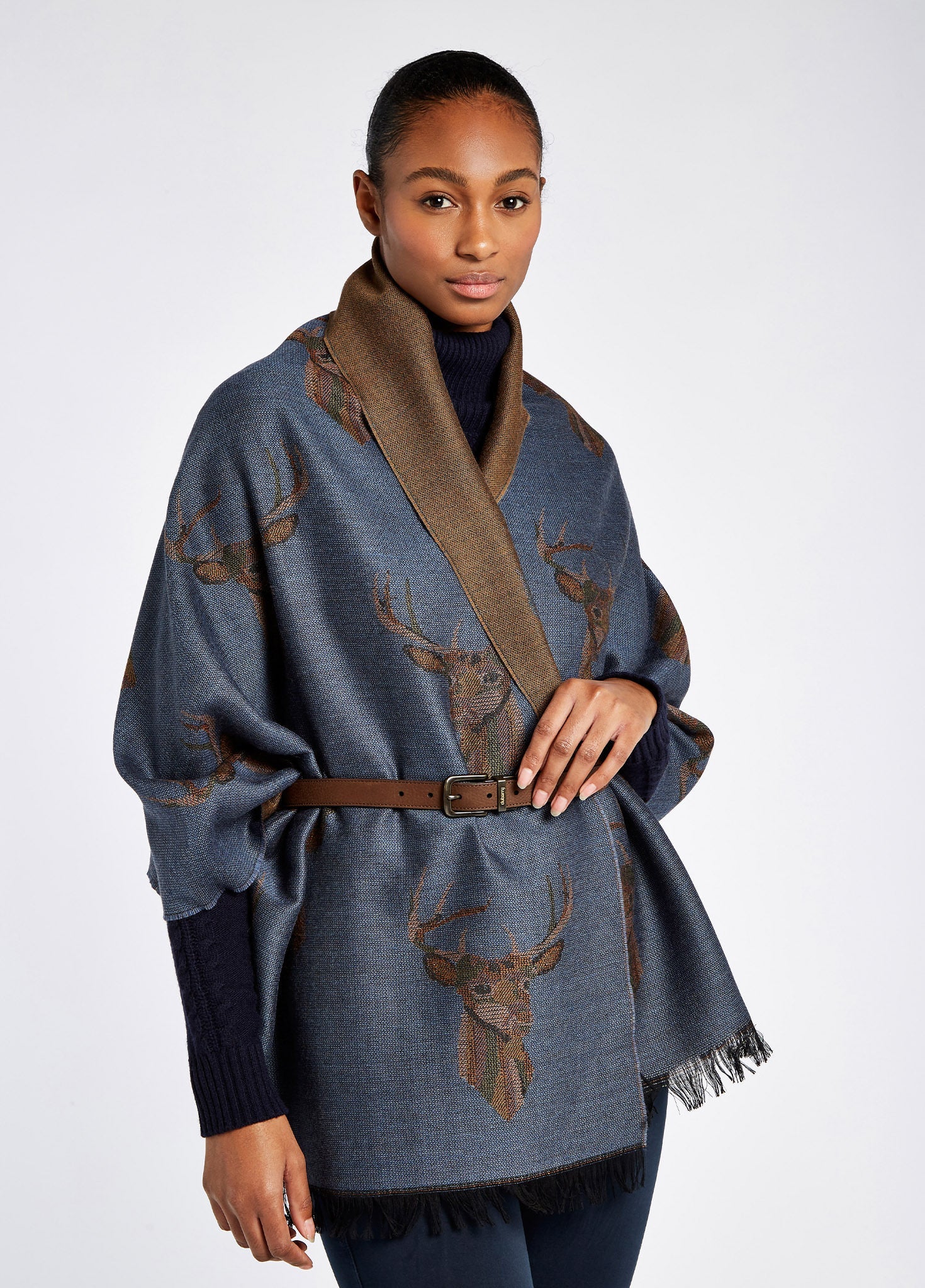 Heatherbell Stole - Indigo