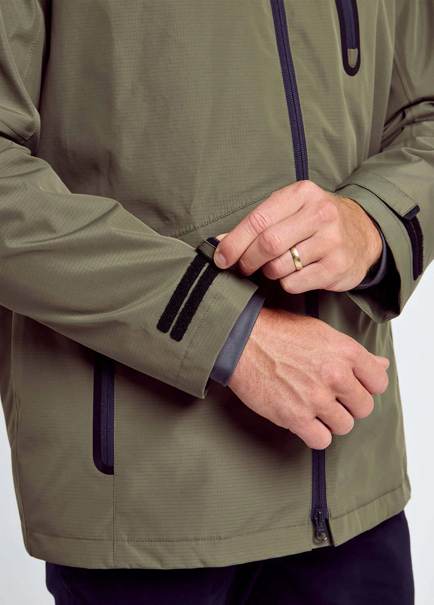 Crossbarry Men's waterproof jacket - Kelp