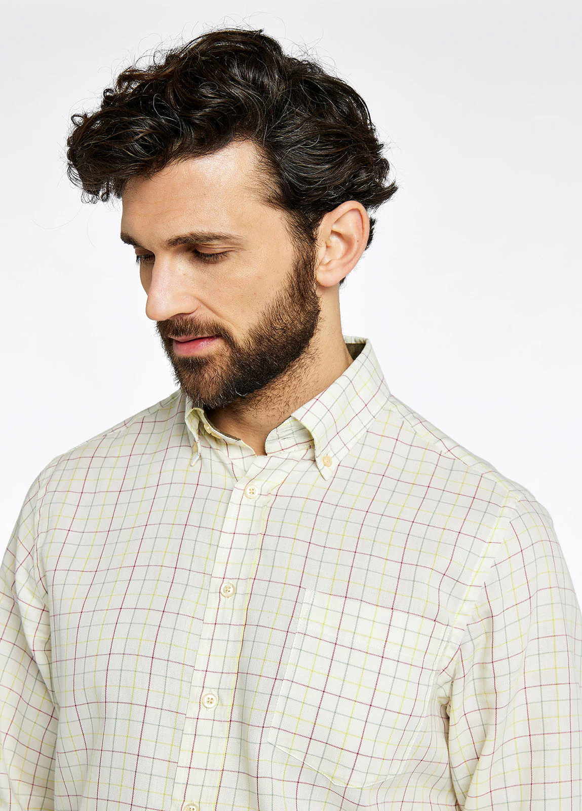 Hollymount Men's Check Shirt - Sage - Sample