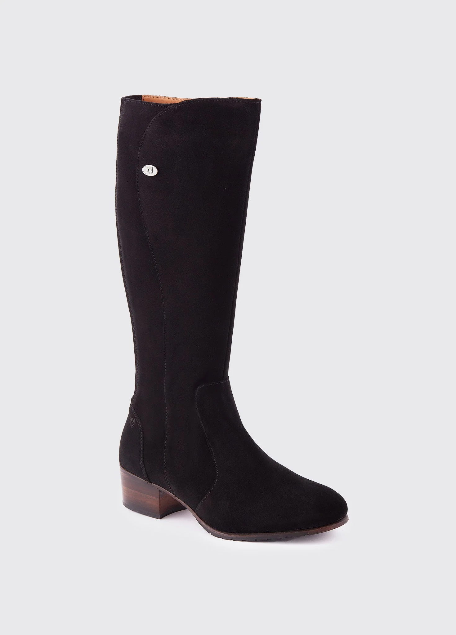 Downpatrick Knee High Suede Boot - Black