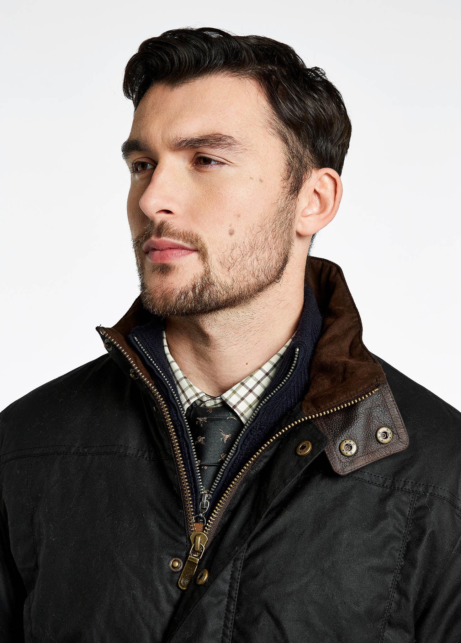 Carrickfergus Men's Waxed Cotton Jacket - Black