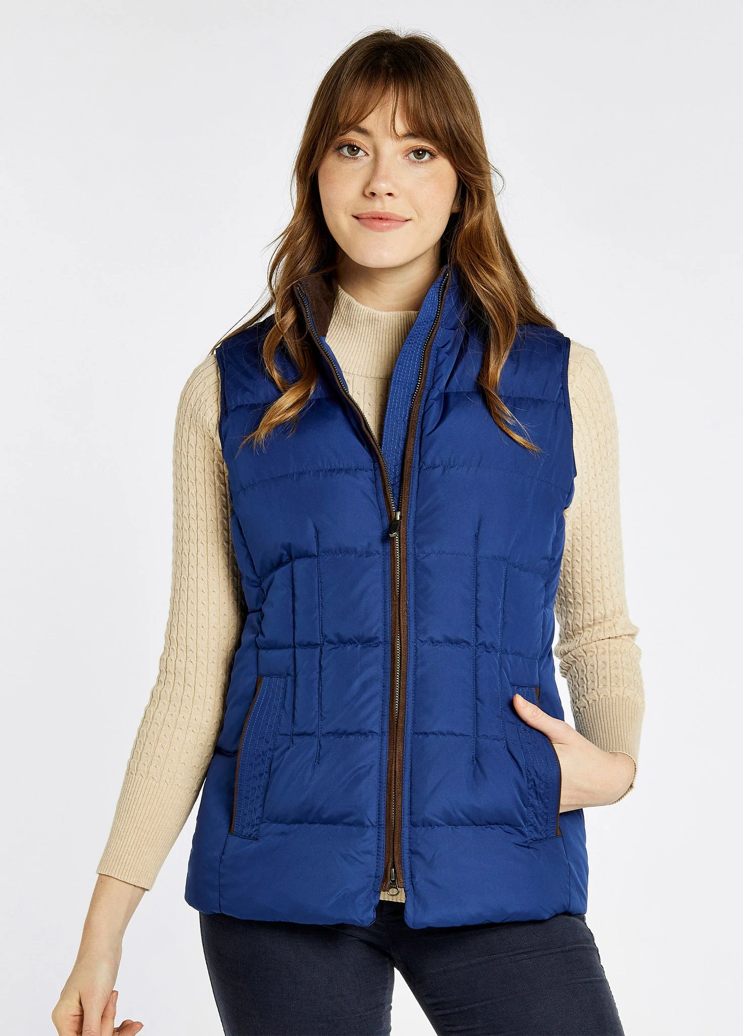 Spiddal Ladies' Quilted Vest - Peacock Blue