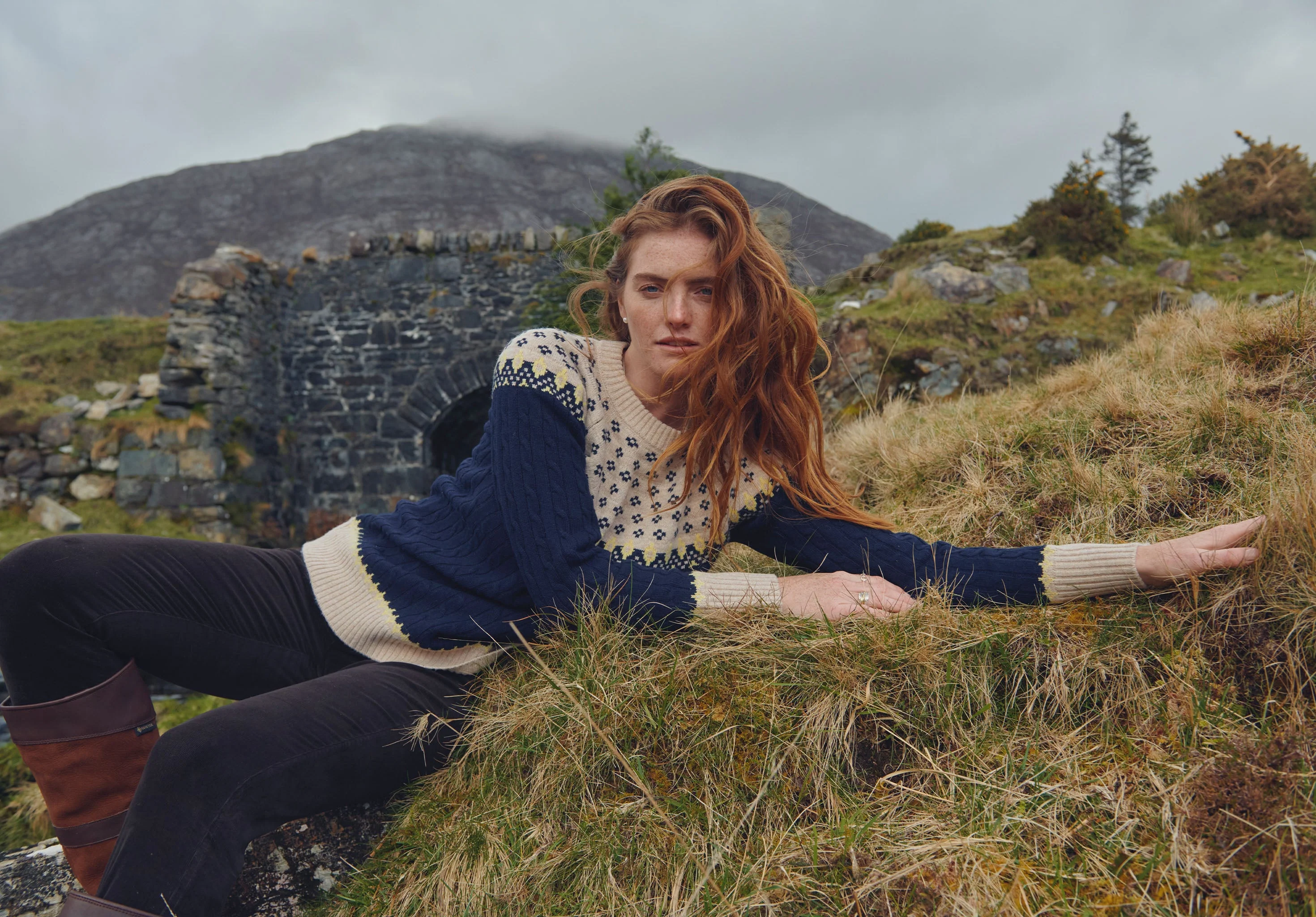 Thornfield Women's Fair Isle knit - Navy