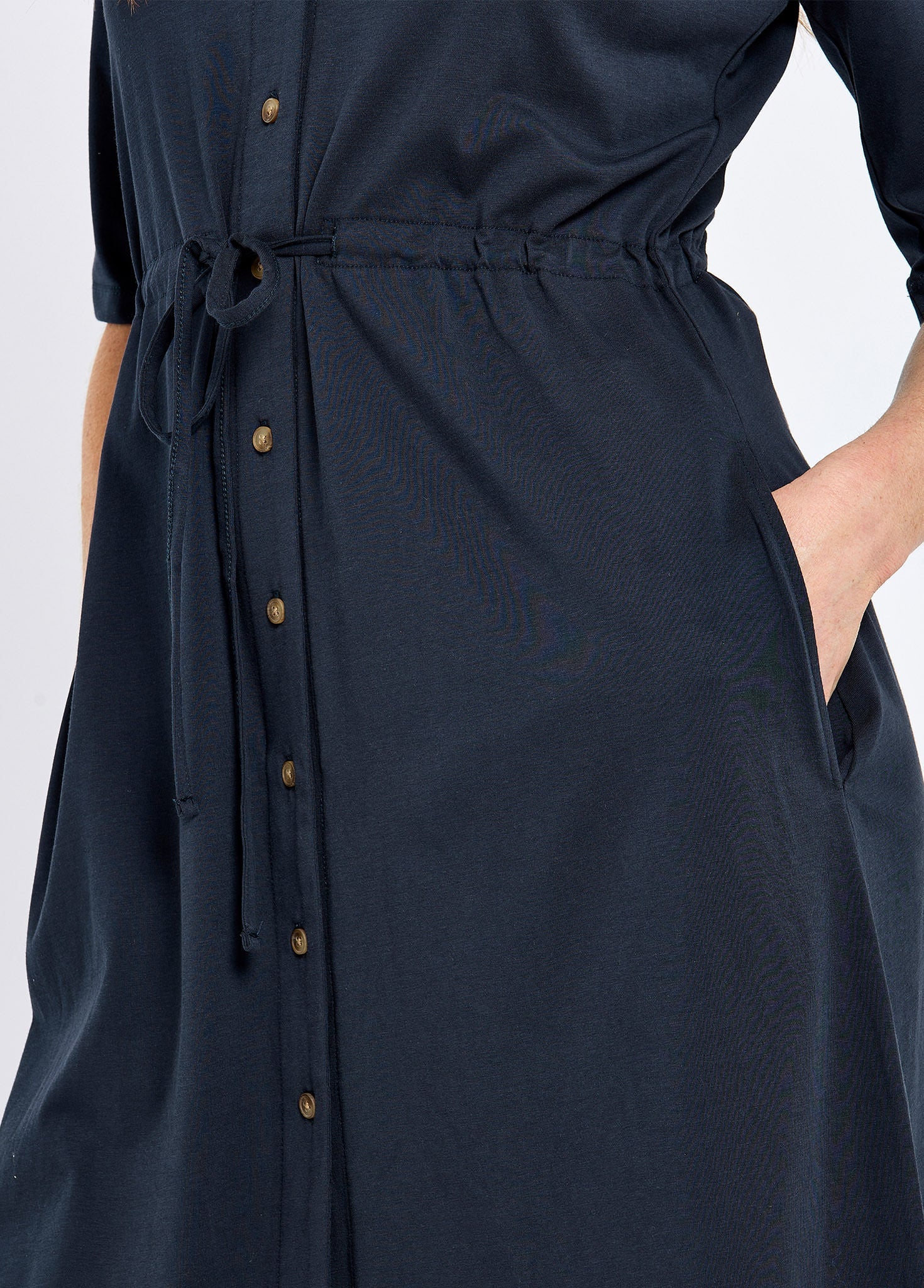 Hanlon Ladies' midi length shirt dress - Navy