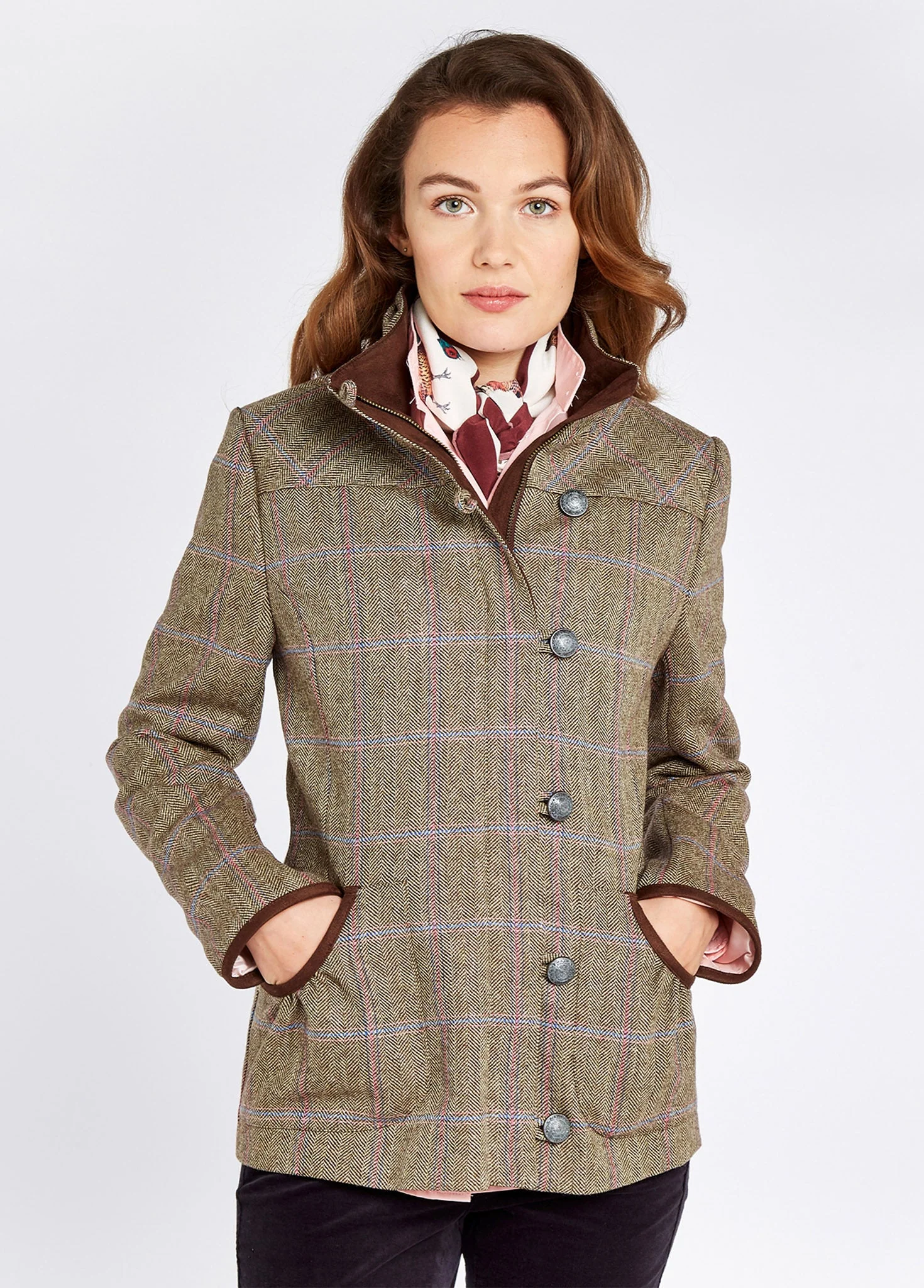 Bracken Tweed Coat - Woodrose