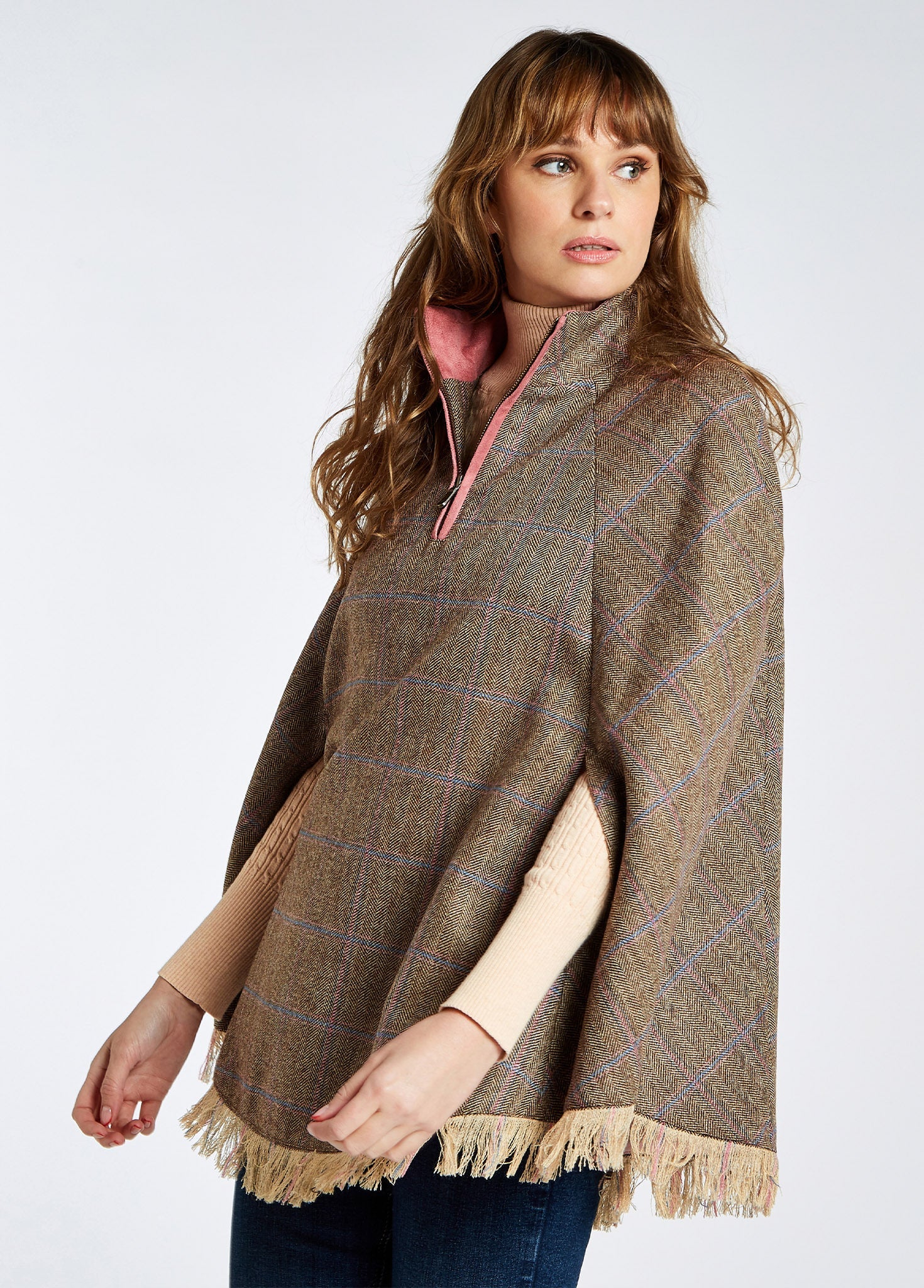Blackmoor Tweed Cape - Woodrose