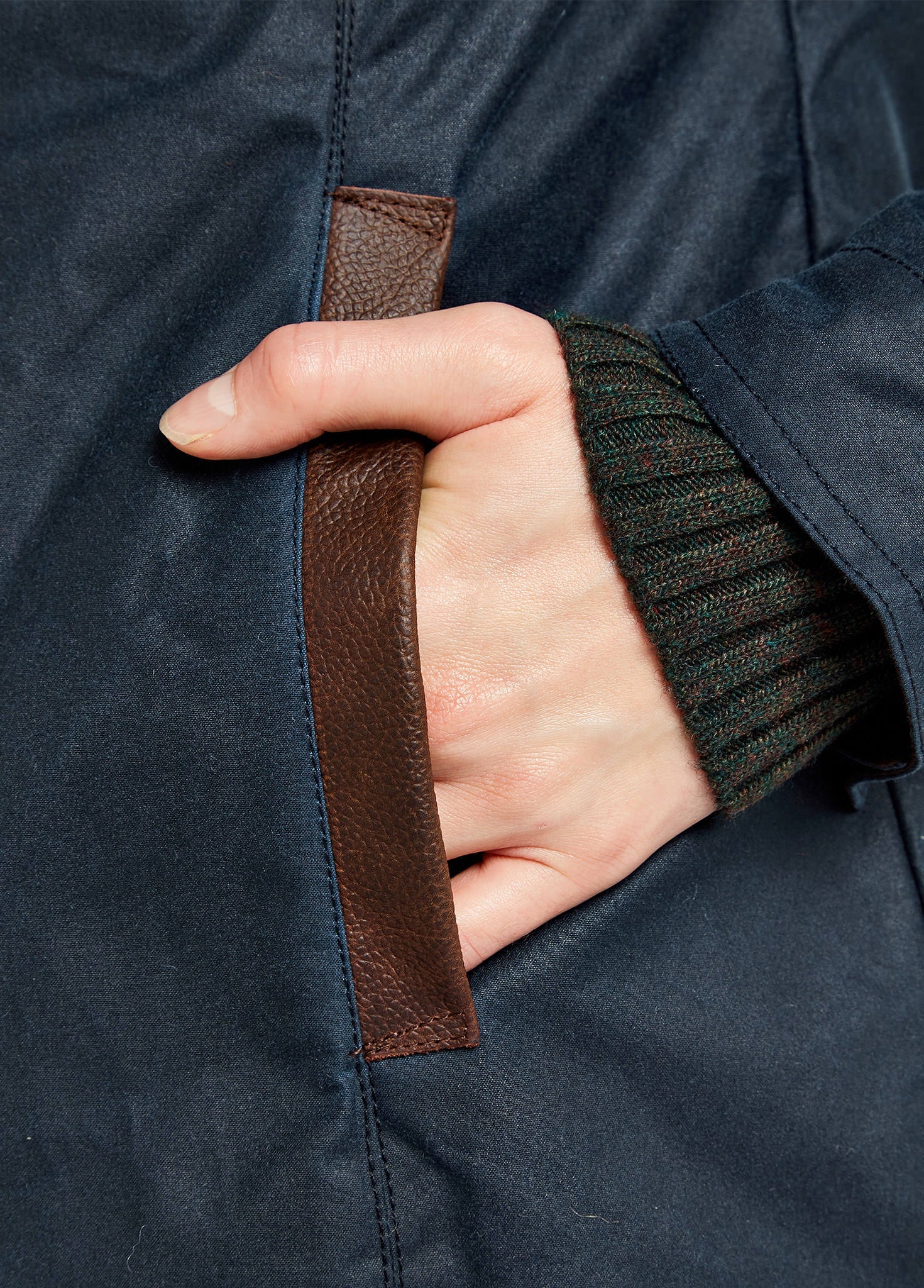 Mountrath Ladies Waxed Cotton Jacket - Ocean Blue