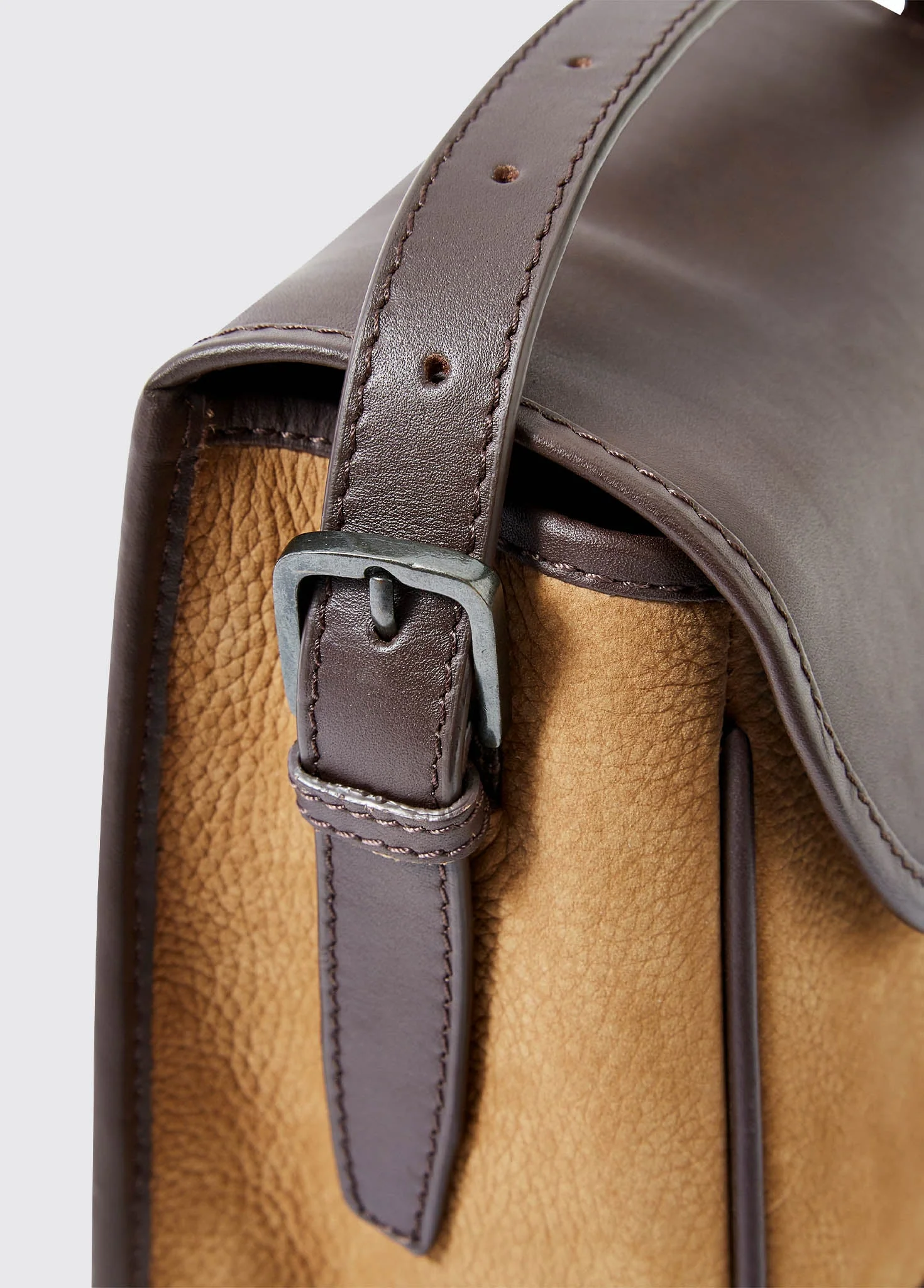 Clara Leather Saddle Bag - Brown