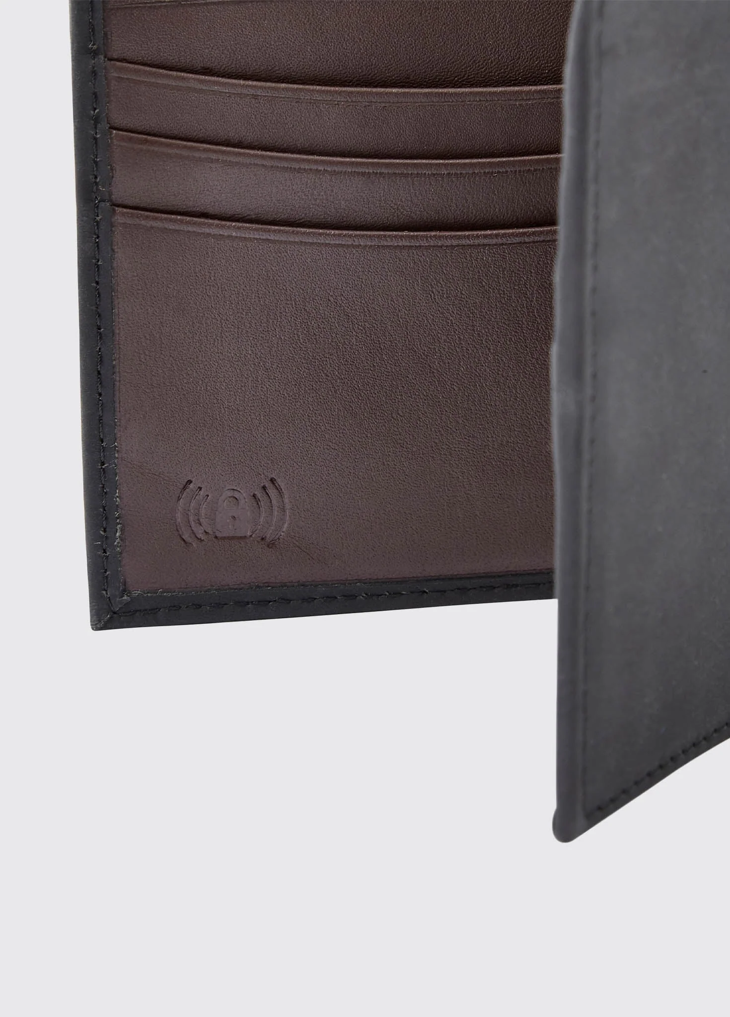 Rosmuc Leather Wallet - Black/Brown
