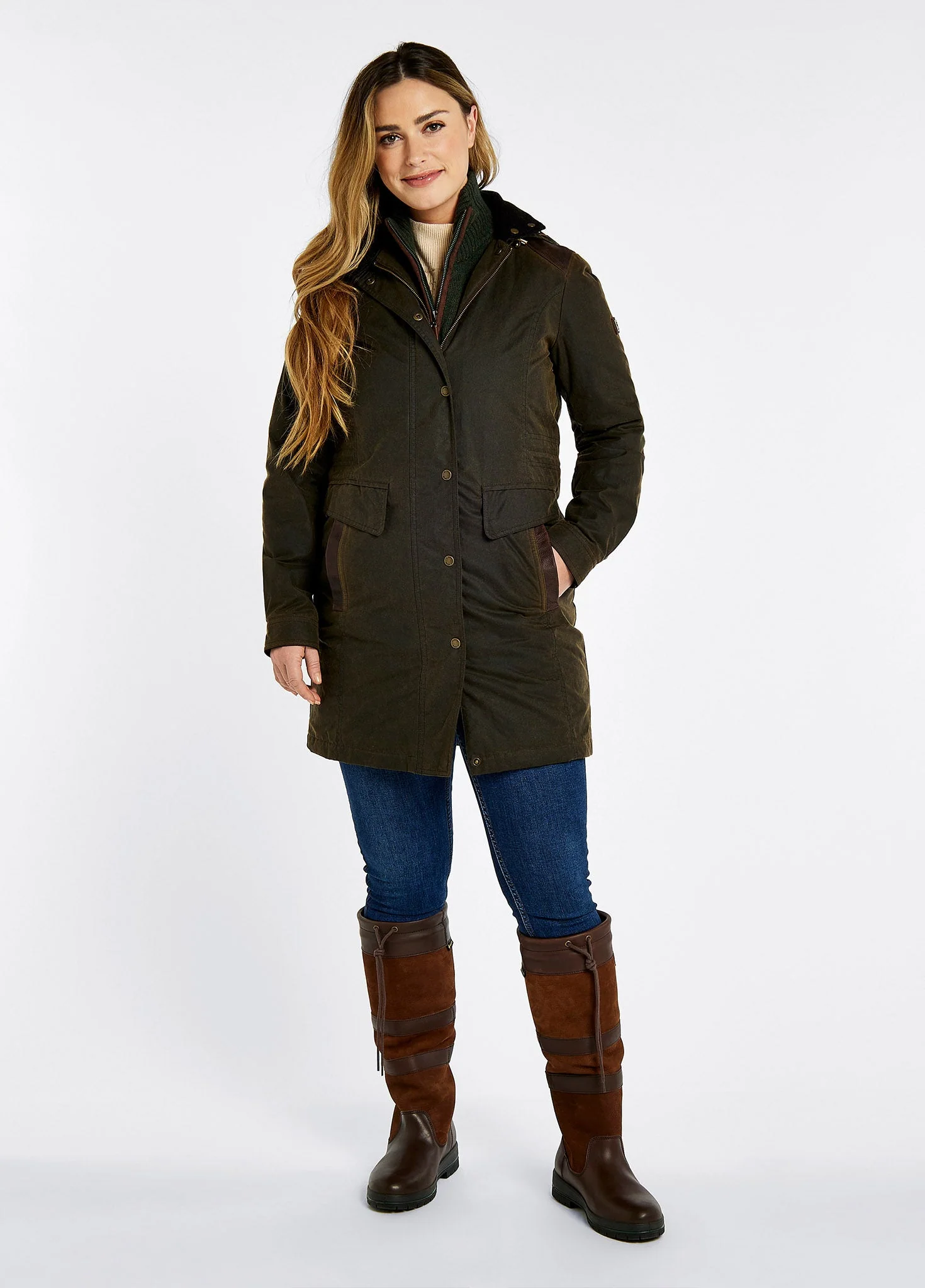 Blacklion Ladies Waxed Cotton Jacket - Olive