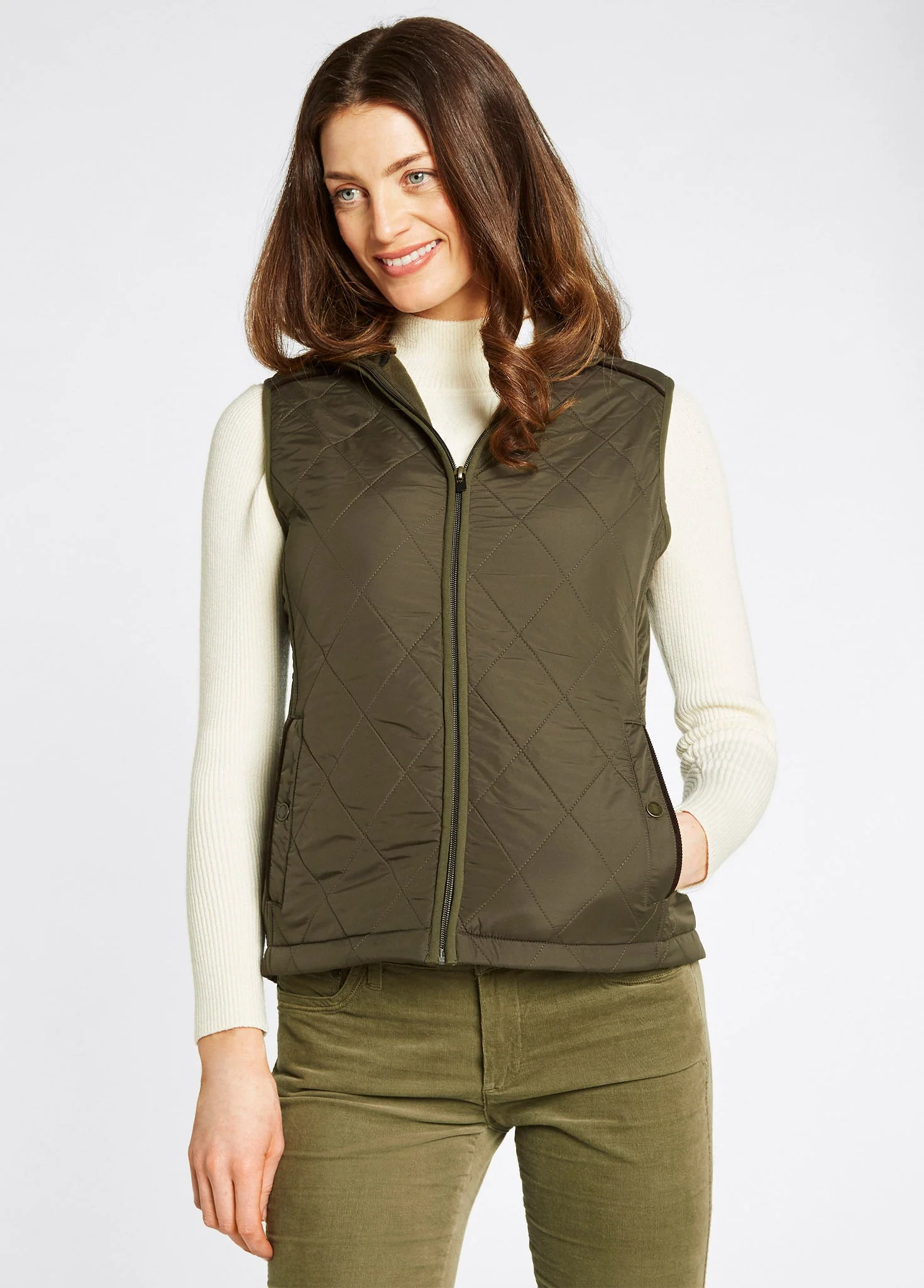 Heywood Ladies' Quilted Vest - Olive