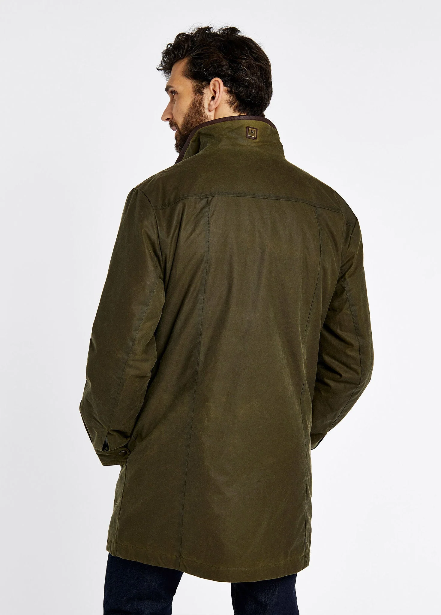 Chalkhill Men's Long Waxed Jacket - Fennel