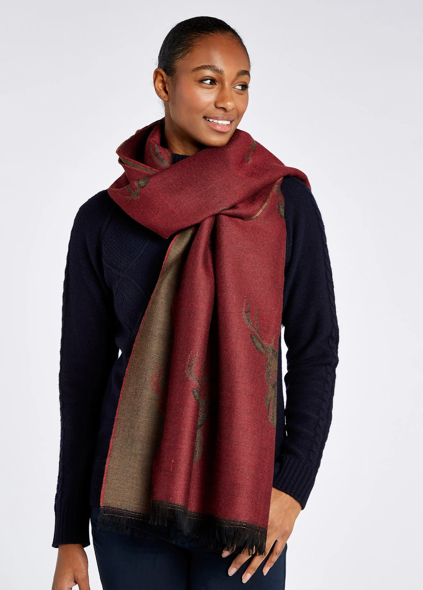 Heatherbell Stole - Cardinal