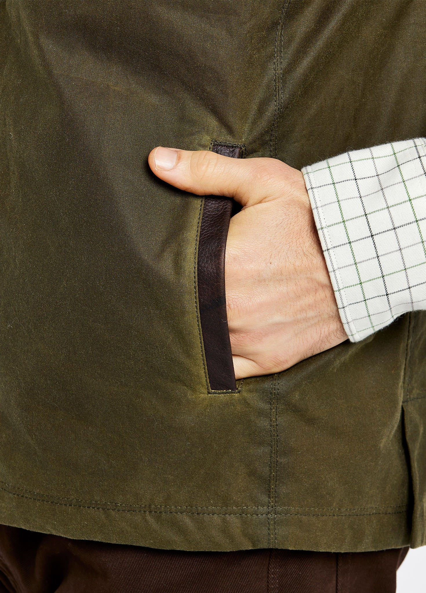 Mayfly Men's Waxed Cotton Vest - Fennel