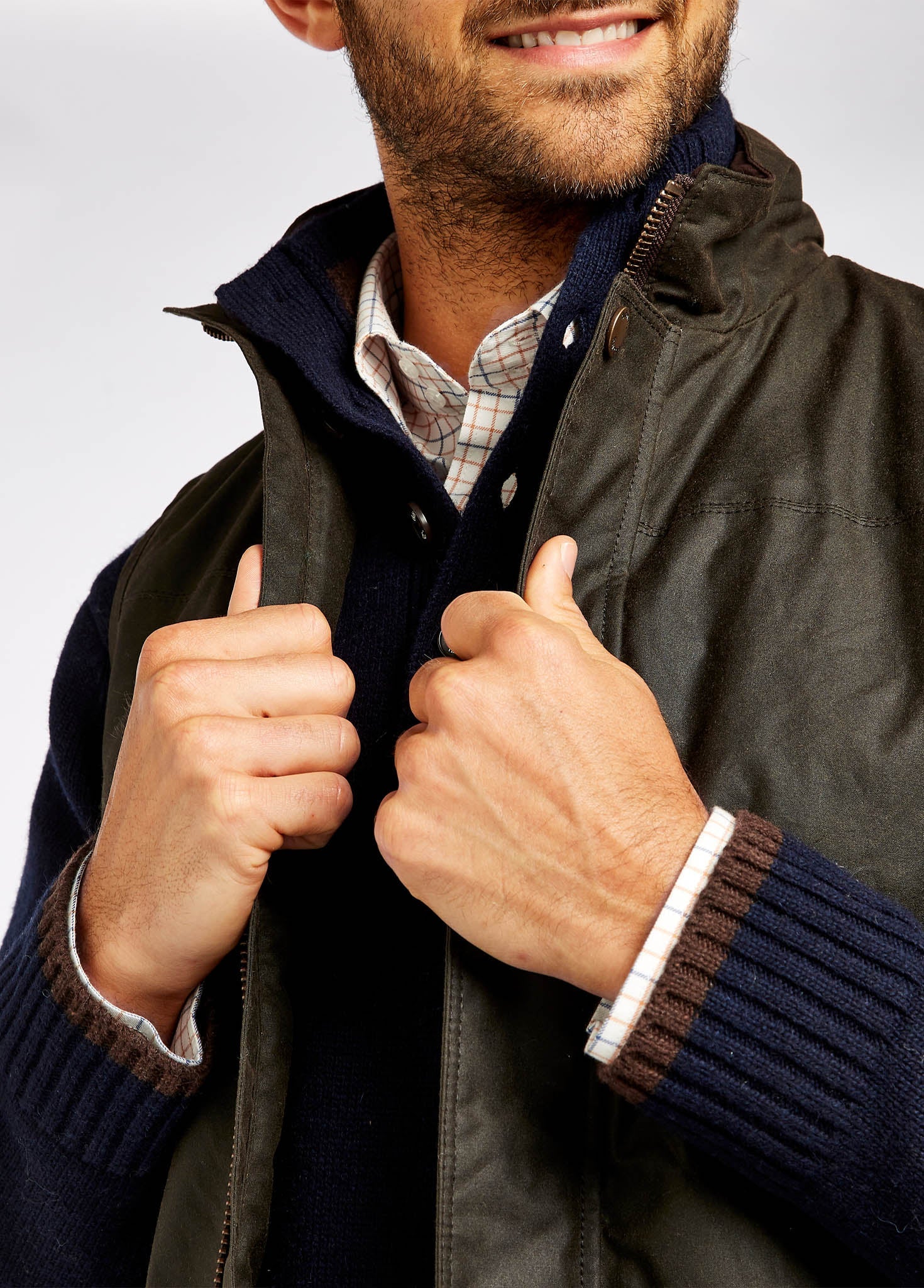 Mayfly Waxed Cotton Vest - Olive