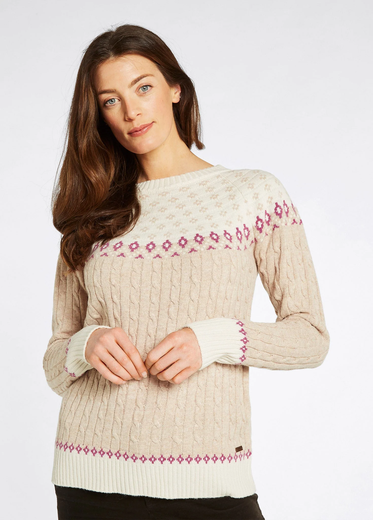 Thornfield Women's Fair Isle knit - Oat