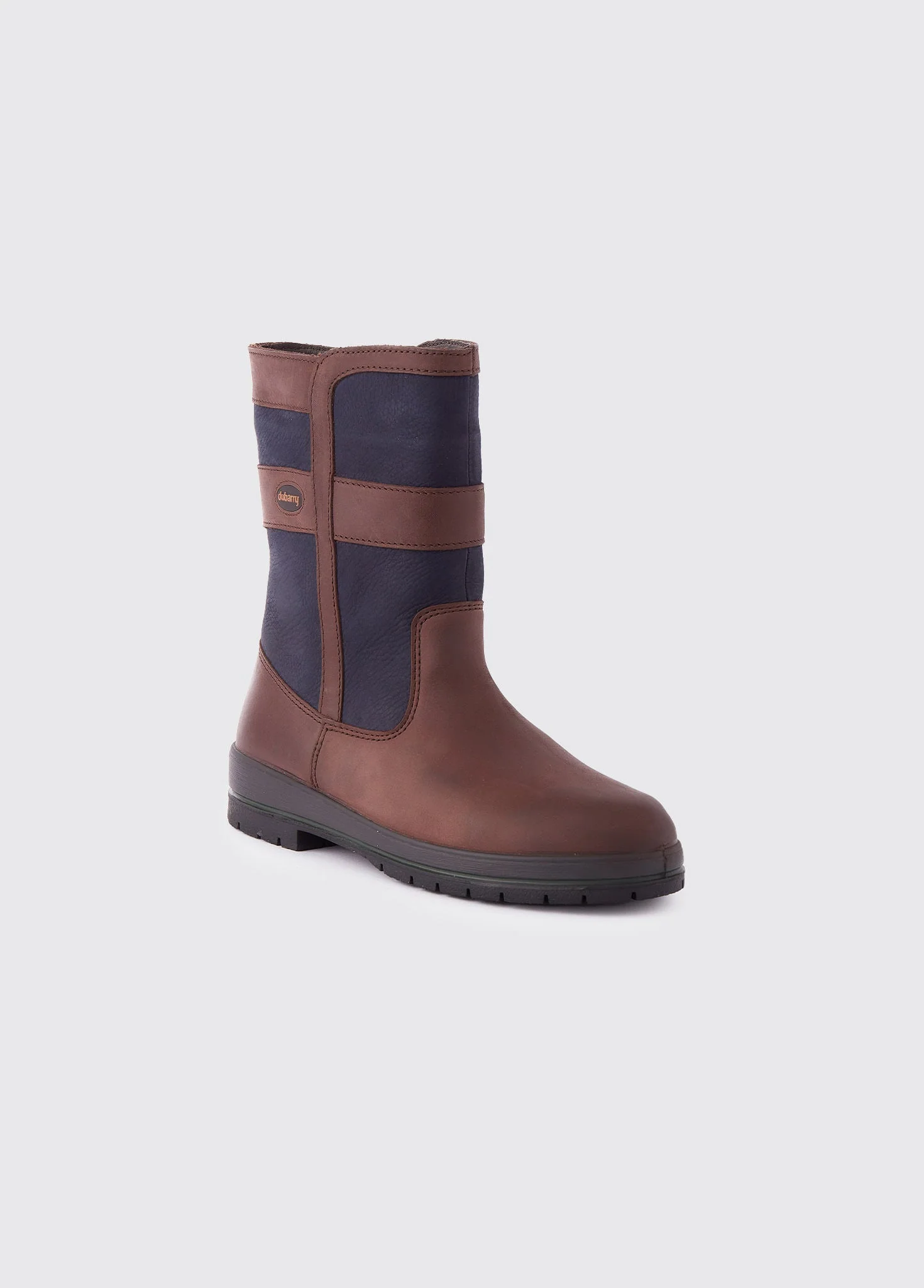 Roscommon Ladies' Short Rain Boot - Navy/Brown