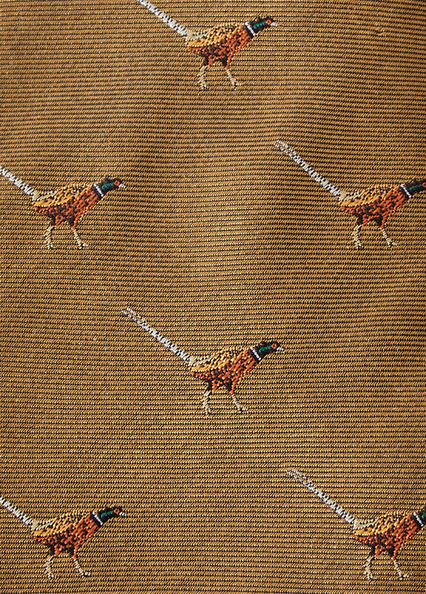 Madden Pheasant Silk Tie  - Gold