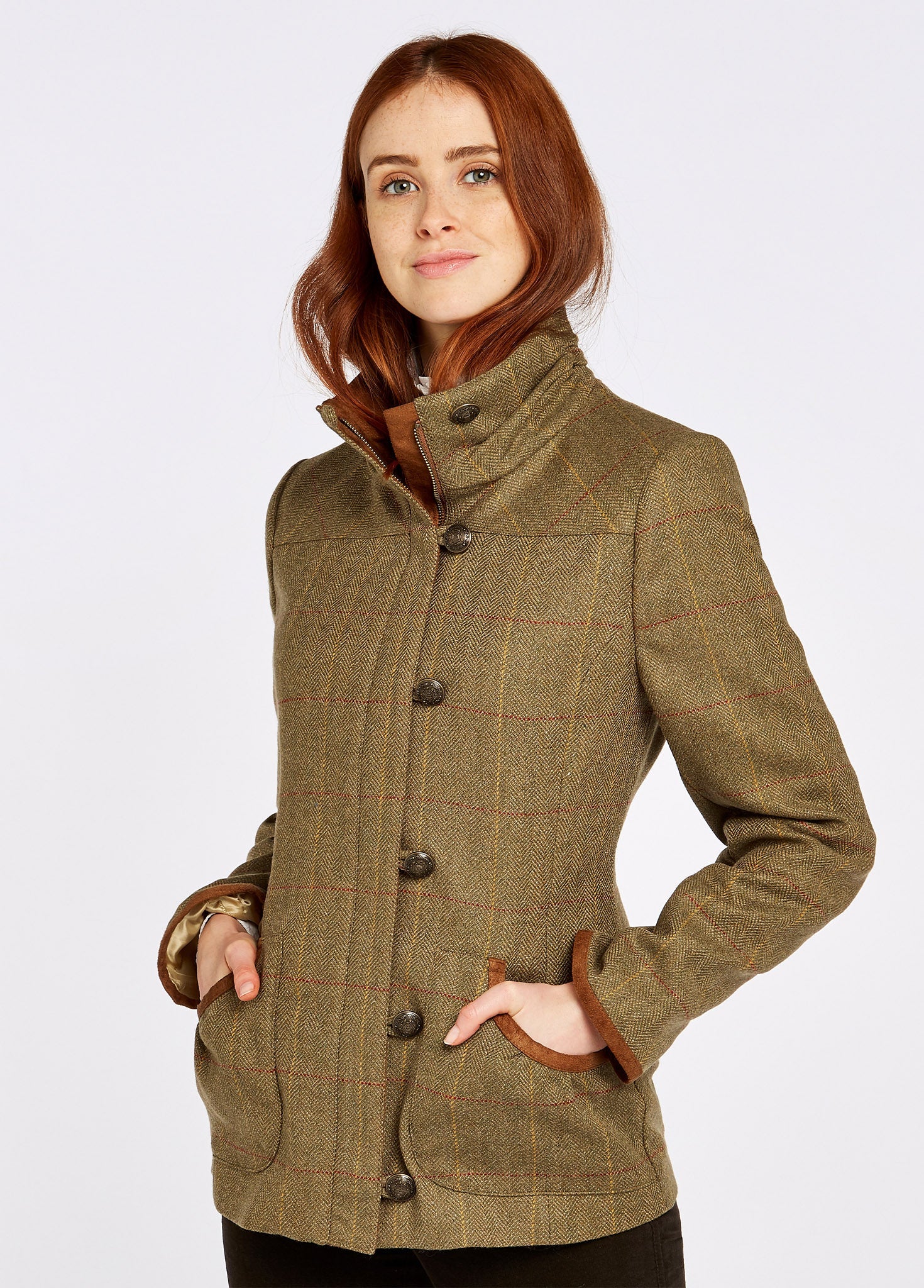 Bracken Tweed Coat - Elm