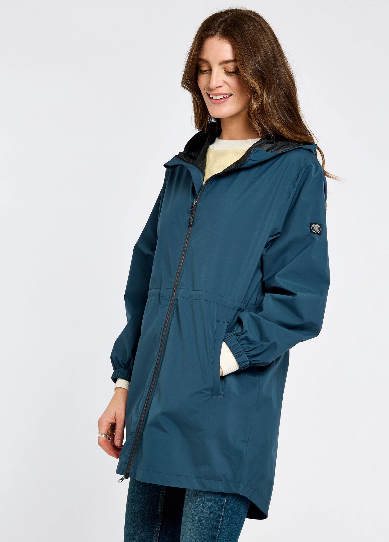 Brookside Ladies' hooded rain mac - Atlantic