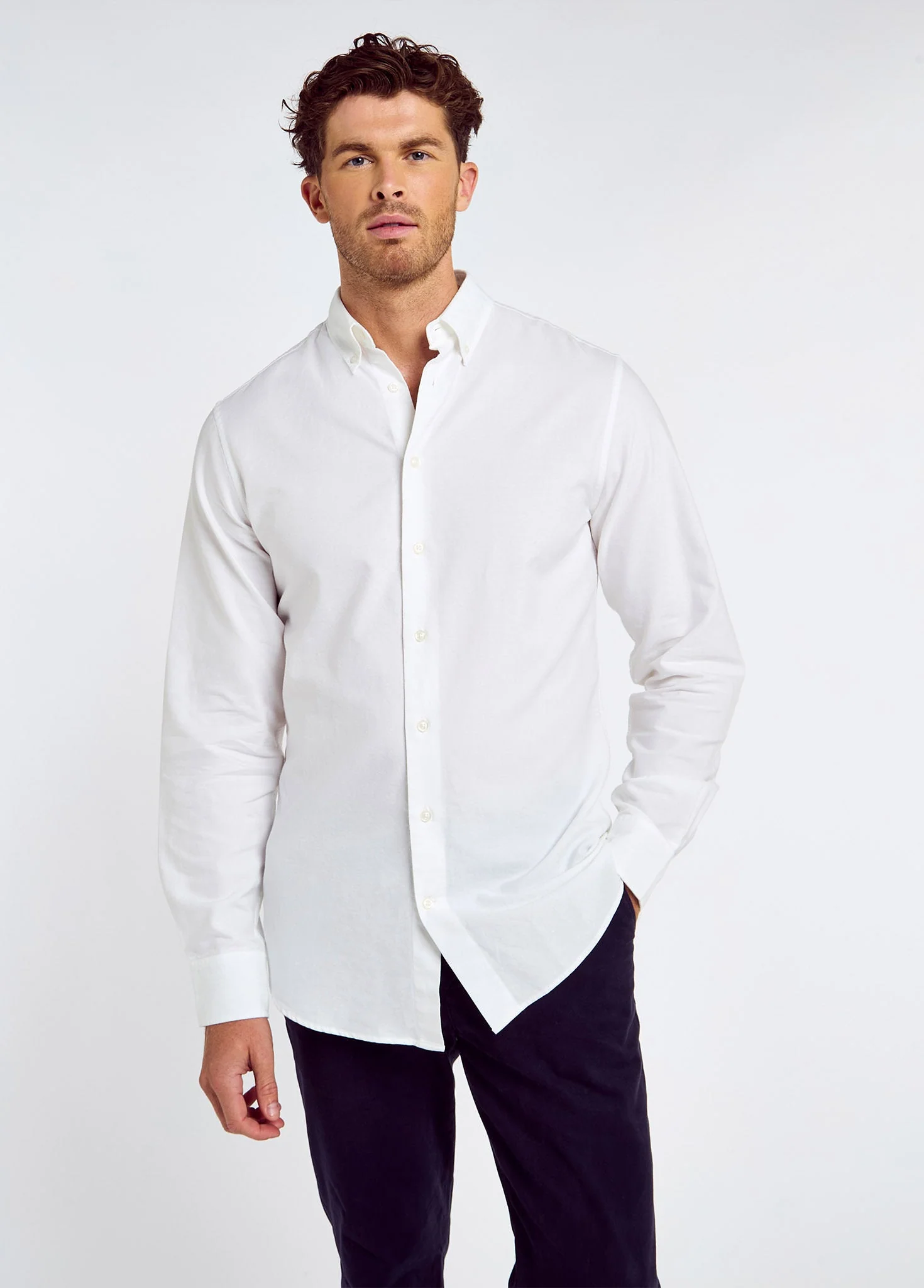 Clontarf Men's Oxford shirt - White